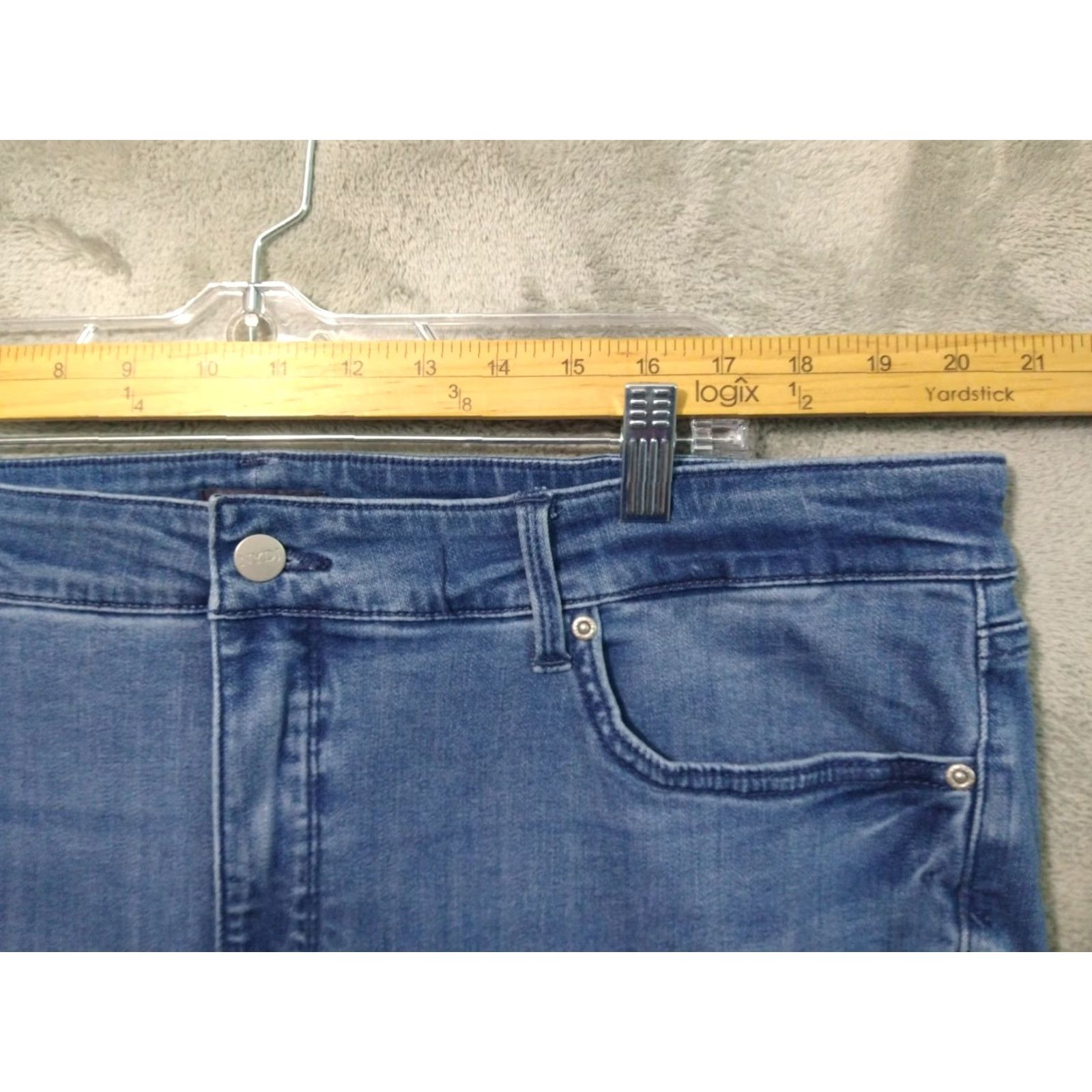 NYDJ NYDJ Jeans Womens 20WP Blue Denim Marilyn Straight Lift Tuck Stretch 5-Pocket Size 42" / US 20 - 3 Thumbnail