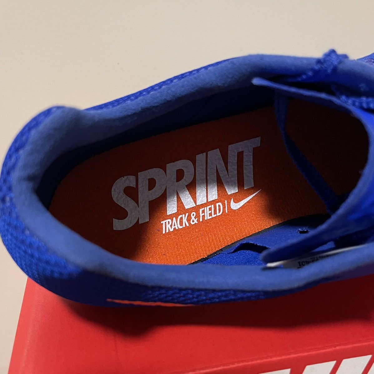 Nike Nike Zoom Rival Racer Blue Safety Orange Track Field Spikes Size US 12 / EU 45 - 7 Thumbnail