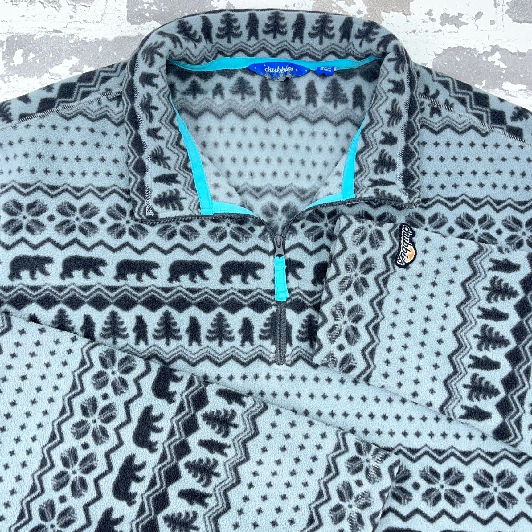 Chubbies Chubbies Sweater Men XL Gray Fleece Pullover Quarter Zip Jacket Nordic Southwest Size US XL / EU 56 / 4 - 2 Thumbnail