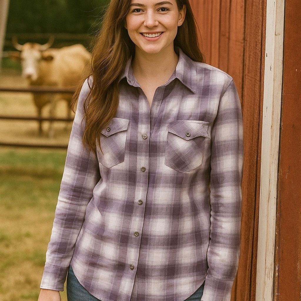 Wrangler Wrangler Purple Plaid Button Down Shirt Size XS / US 0-2 / IT 36-38 - 1 Thumbnail