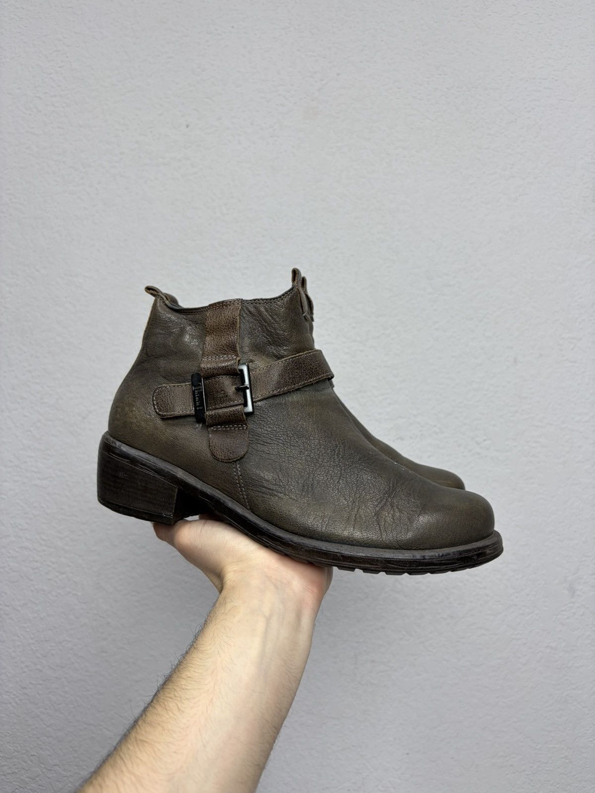 Hedi Slimane Vintage Italian Rangers AS98 Guidi Style Leather Biker Boots Size US 8 / EU 41 - 16 Thumbnail