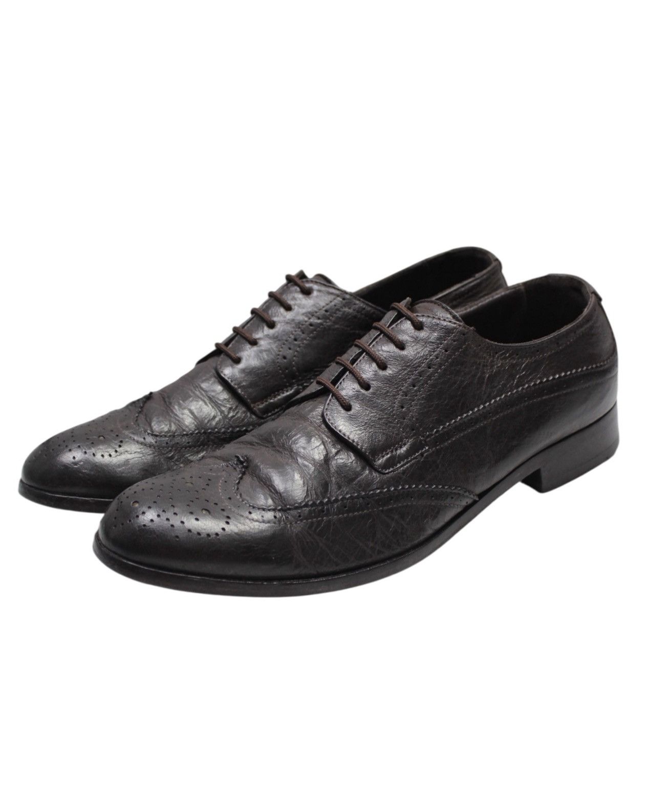 Emporio Armani 2000S EMPORIO ARMANI OXFORD BROGUE SHOES Size US 7 / EU 40 - 1 Thumbnail