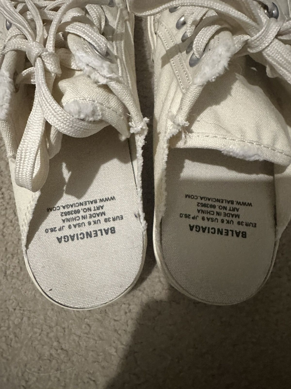 Balenciaga Balenciaga Paris Sneaker Mules - Cream Canvas (Size EU 39) Size US 9 / EU 42 - 3 Thumbnail