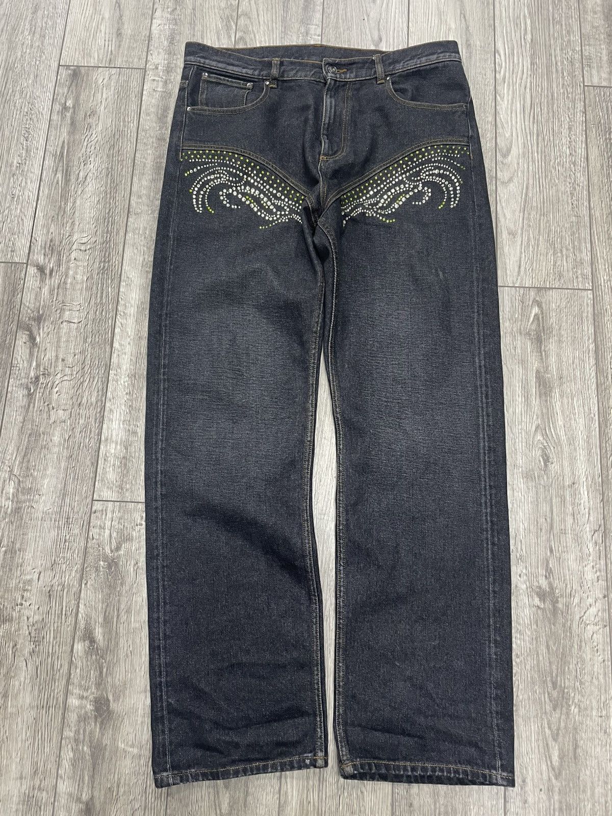 Y/Project 36-Y/Project Rhinestone Black Jeans Size US 36 / EU 52 - 1 Thumbnail