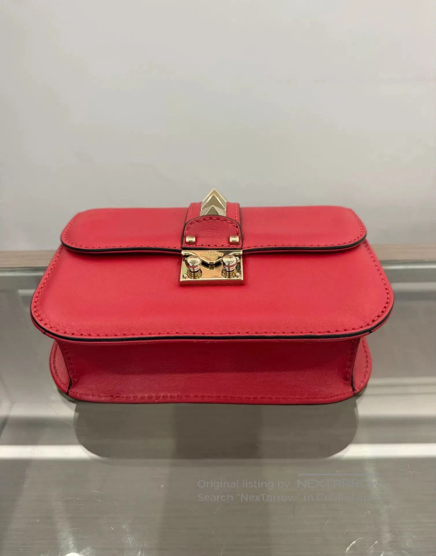 Valentino Valentino Rockstud Red Studded Chain Shoulder Bag 20cm. Size ONE SIZE - 5 Thumbnail