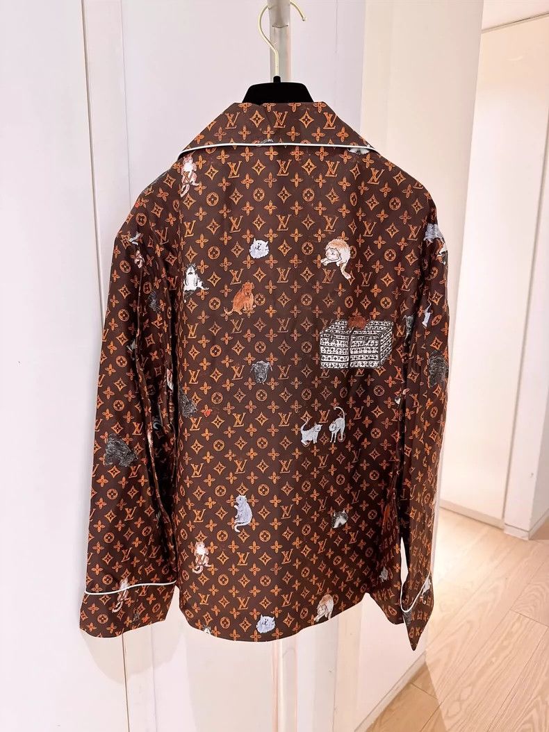 Louis Vuitton Louis Vuitton size 34 Cat shirt full of logo shirt 2503-Ne Size US M / EU 48-50 / 2 - 2 Thumbnail