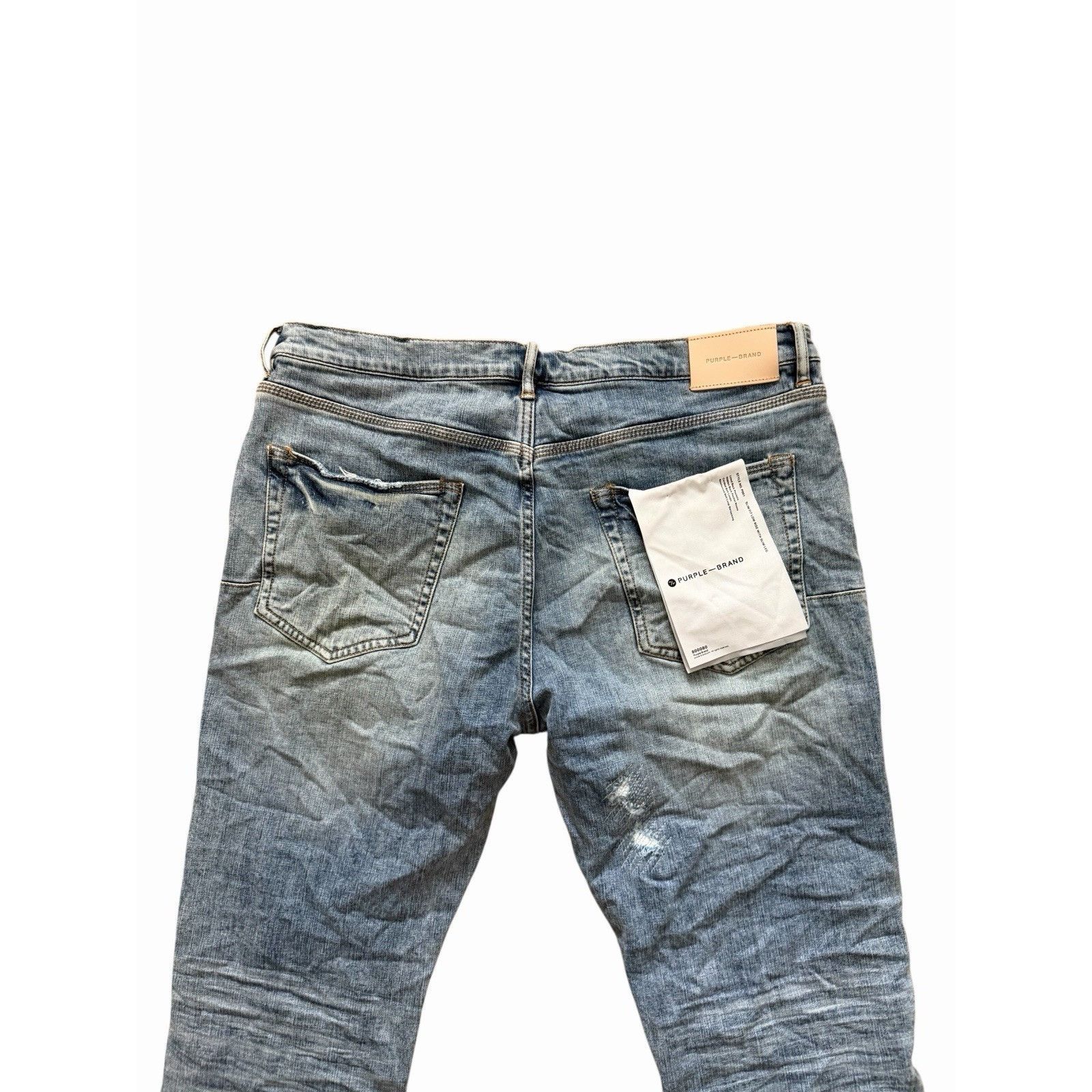 Purple Brand Purple Brand Jeans Mens Ripped Skinny P001 Blue Size 38/34 Size US 38 / EU 54 - 6 Thumbnail