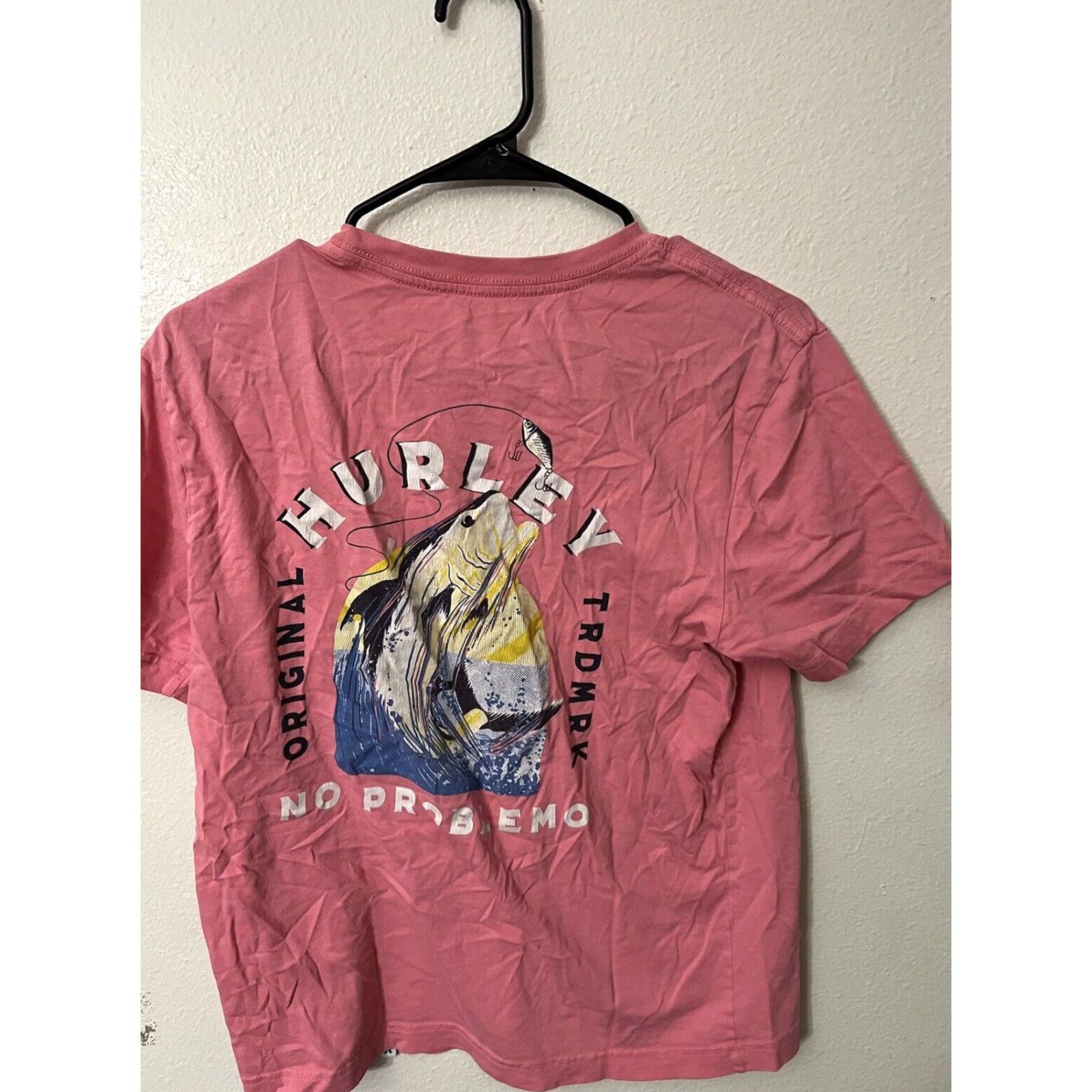 Hurley Hurley Men's Short Sleeve Logo Tee T-Shirt Small Pink Cotton Casual Surfing Size US S / EU 44-46 / 1 - 2 Thumbnail