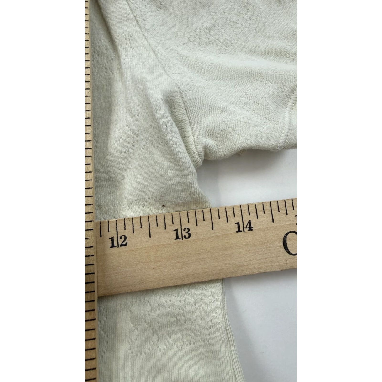 SKIMS Skims Shirt Womens L Cream Cropped Short Sleeve Crewneck Textured Stretch Size L / US 10 / IT 46 - 8 Thumbnail