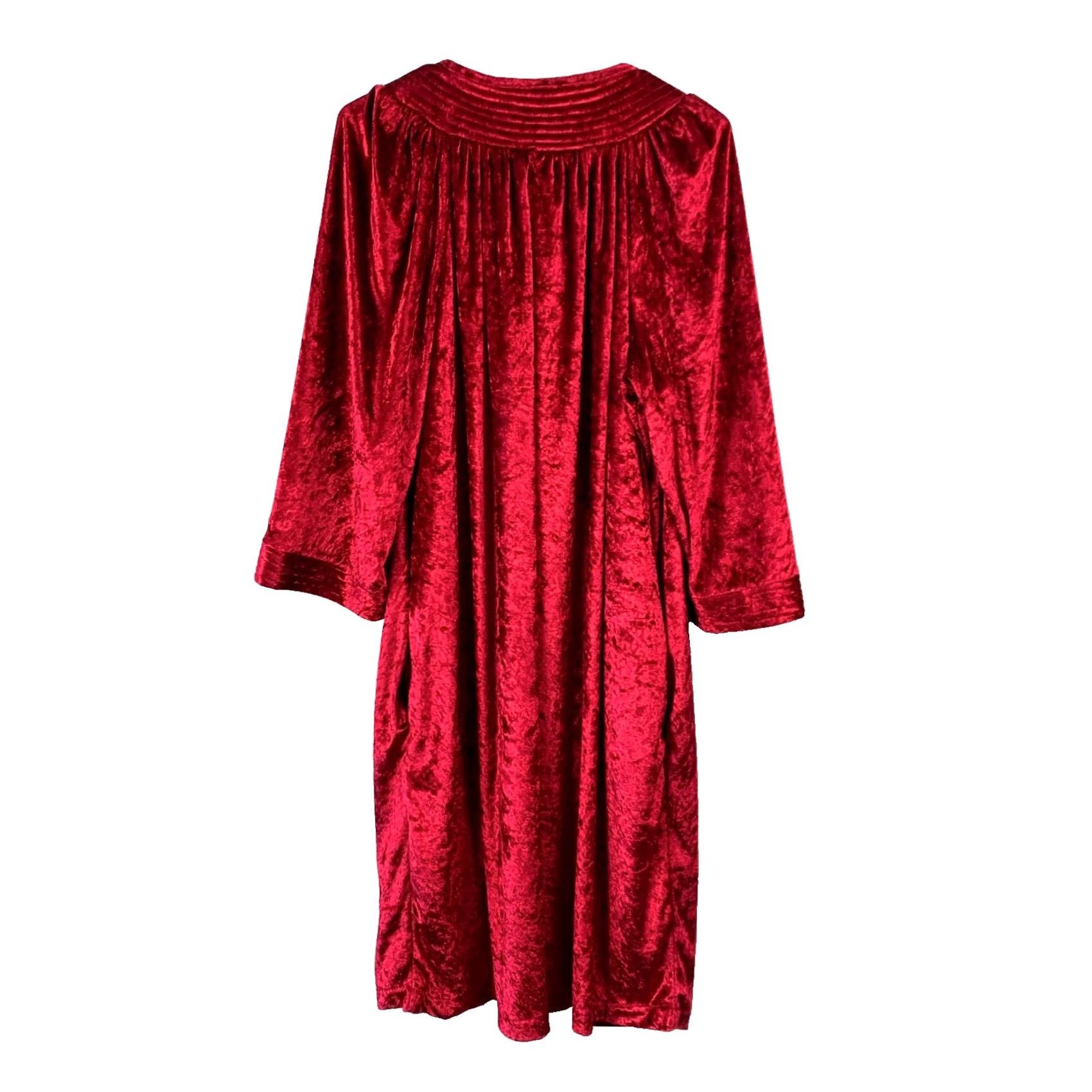Velvet VINTAGE Simply Basic Crushed Velvet Red Nightgown 1X Plus XS? Size ONE SIZE - 8 Thumbnail