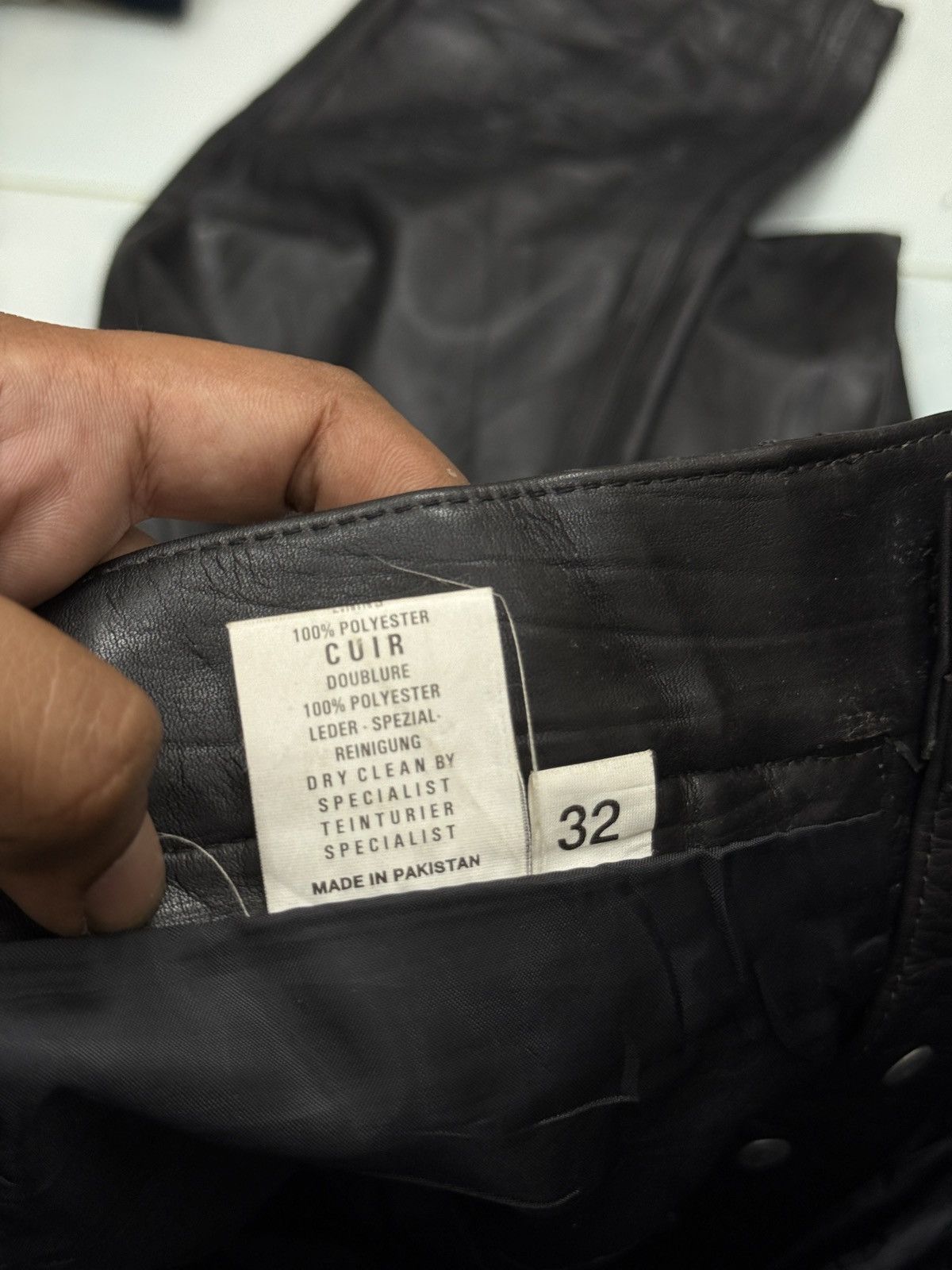 Genuine Leather 🔥🔥🔥ARCHIVE LEATHER PANTS Size US 31 - 8 Thumbnail