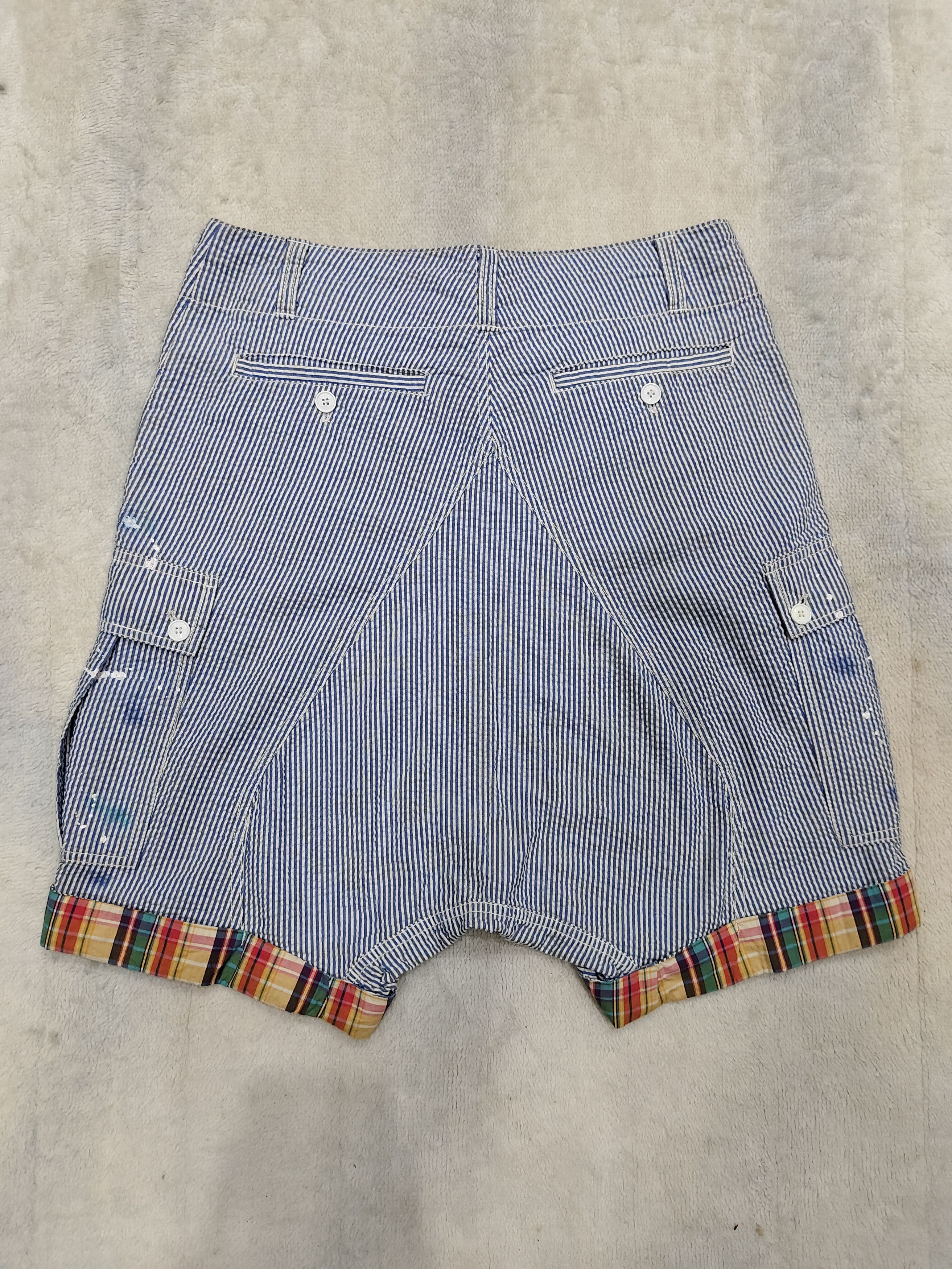 Ne-Net 🇯🇵 Ne-Net 🇯🇵 Sailor Seersucker Drop Crotch Cargo Pant Size 30" / US 8 / IT 44 - 5 Thumbnail
