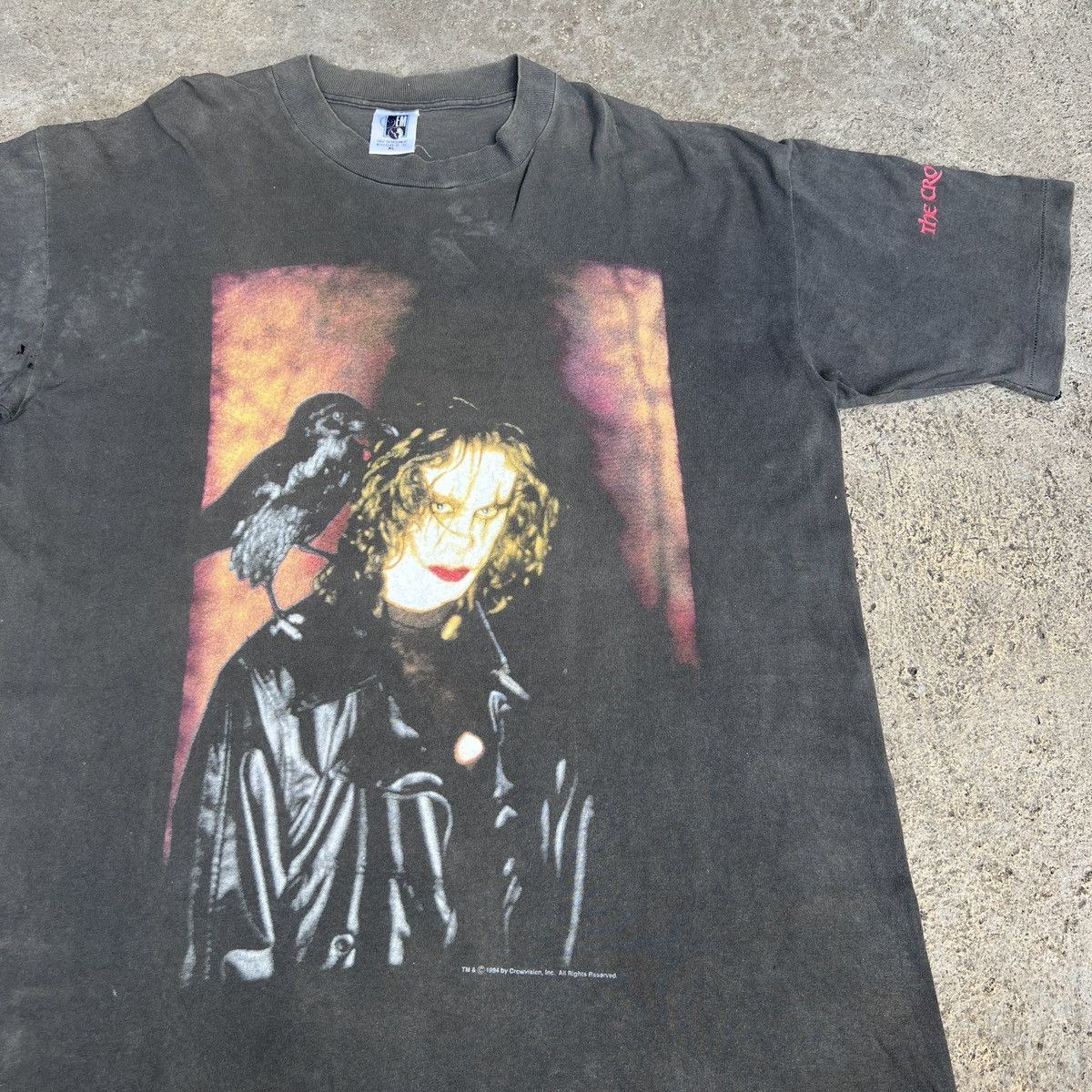 Expert Horror Vintage 90s The Crow Brandon Lee Movie Tee XL Faded Thrashed Size US XL / EU 56 / 4 - 4 Thumbnail