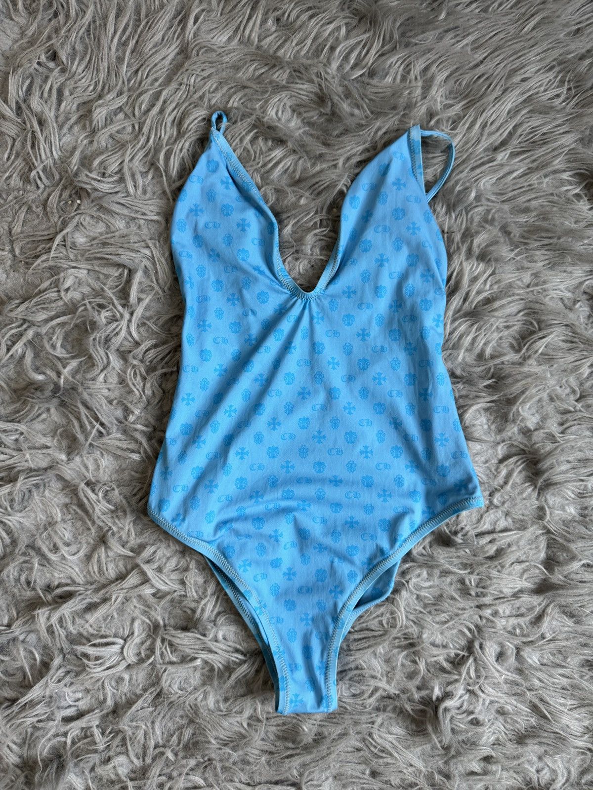 Chrome Hearts Chrome Hearts Dipped In Blue One Piece Swimsuit