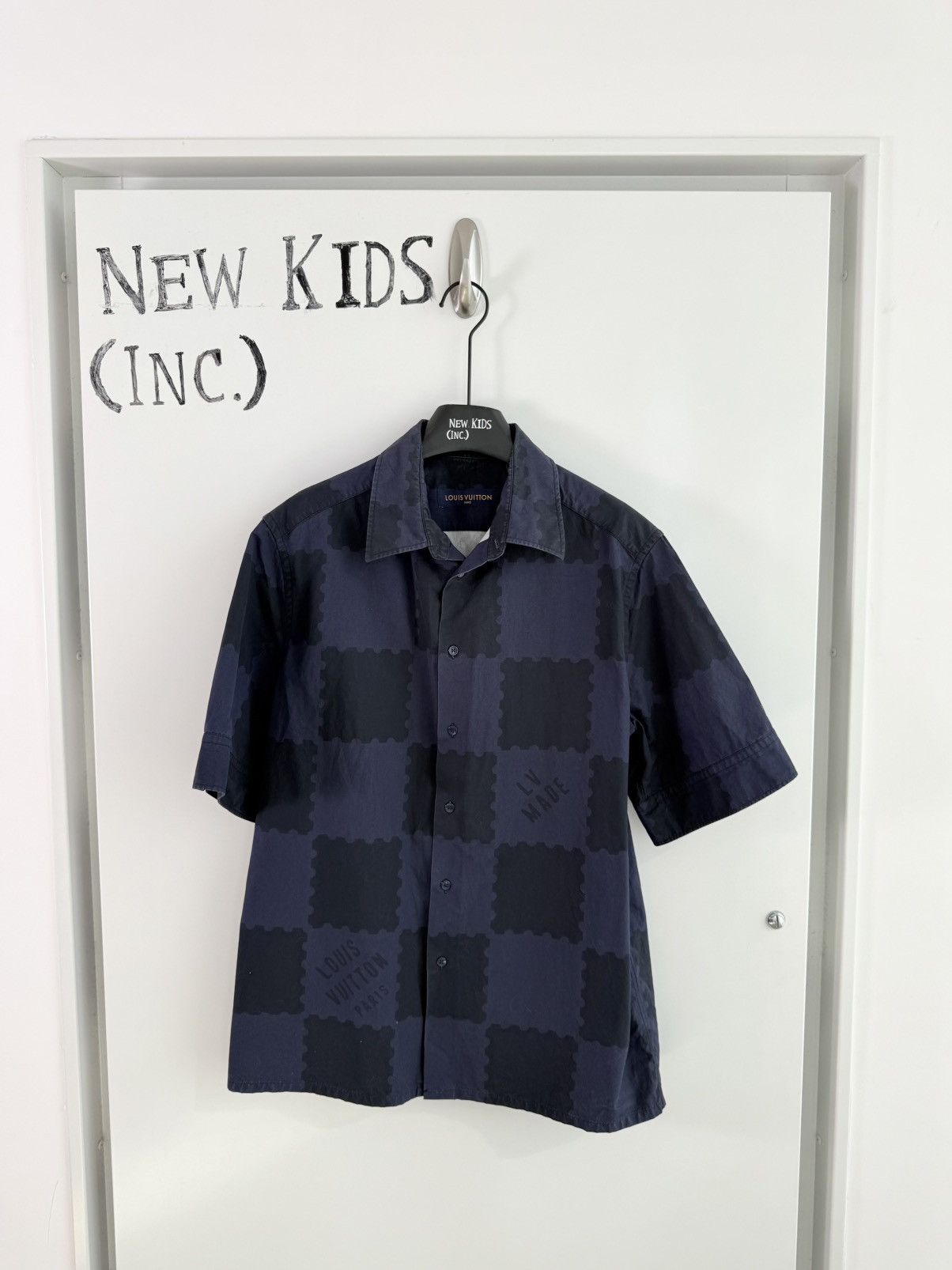 Louis Vuitton Louis Vuitton Nigo Blue Checkered Button Up Shirt Size US S / EU 44-46 / 1 - 1 Thumbnail