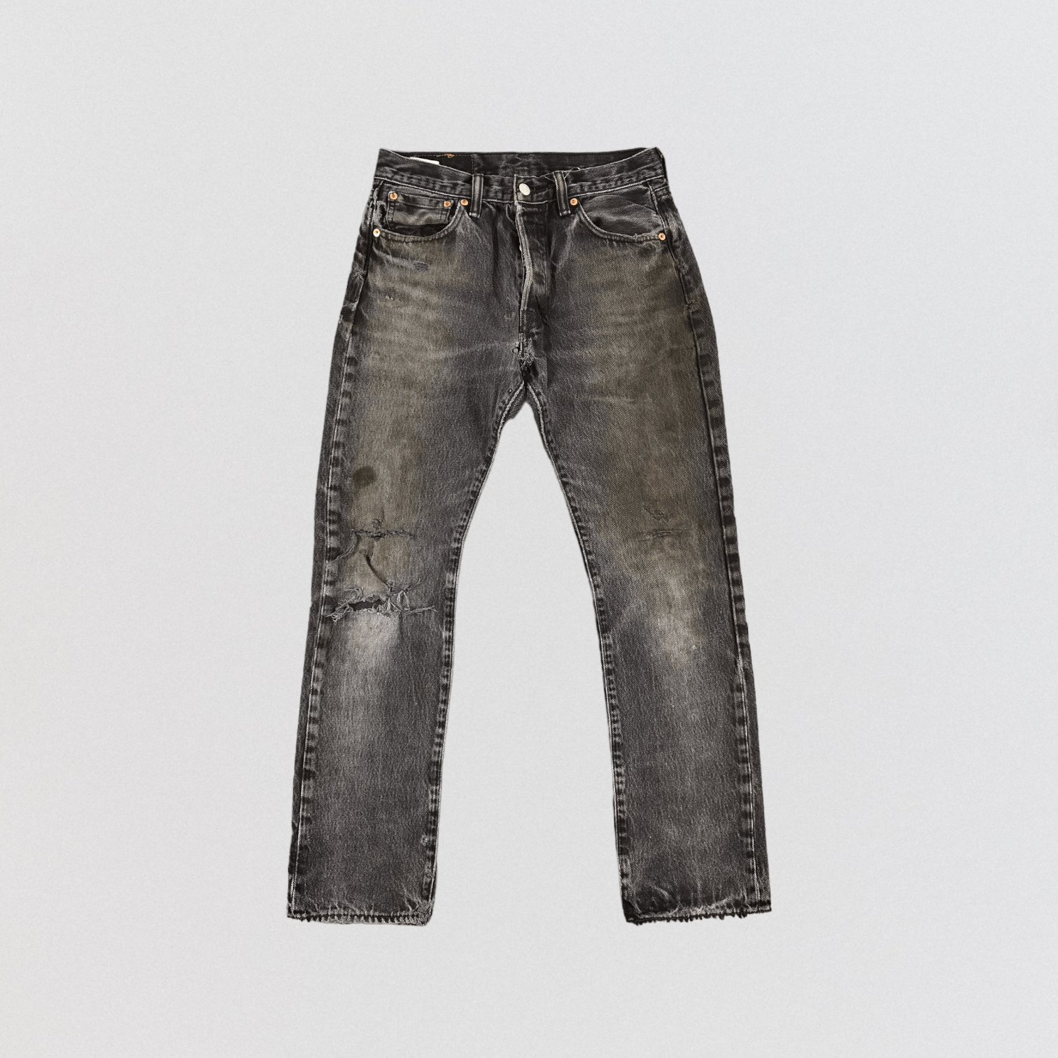 image of Distress Levis 501 Earth Tone Jeans-Jm1491, Men's (Size 29)