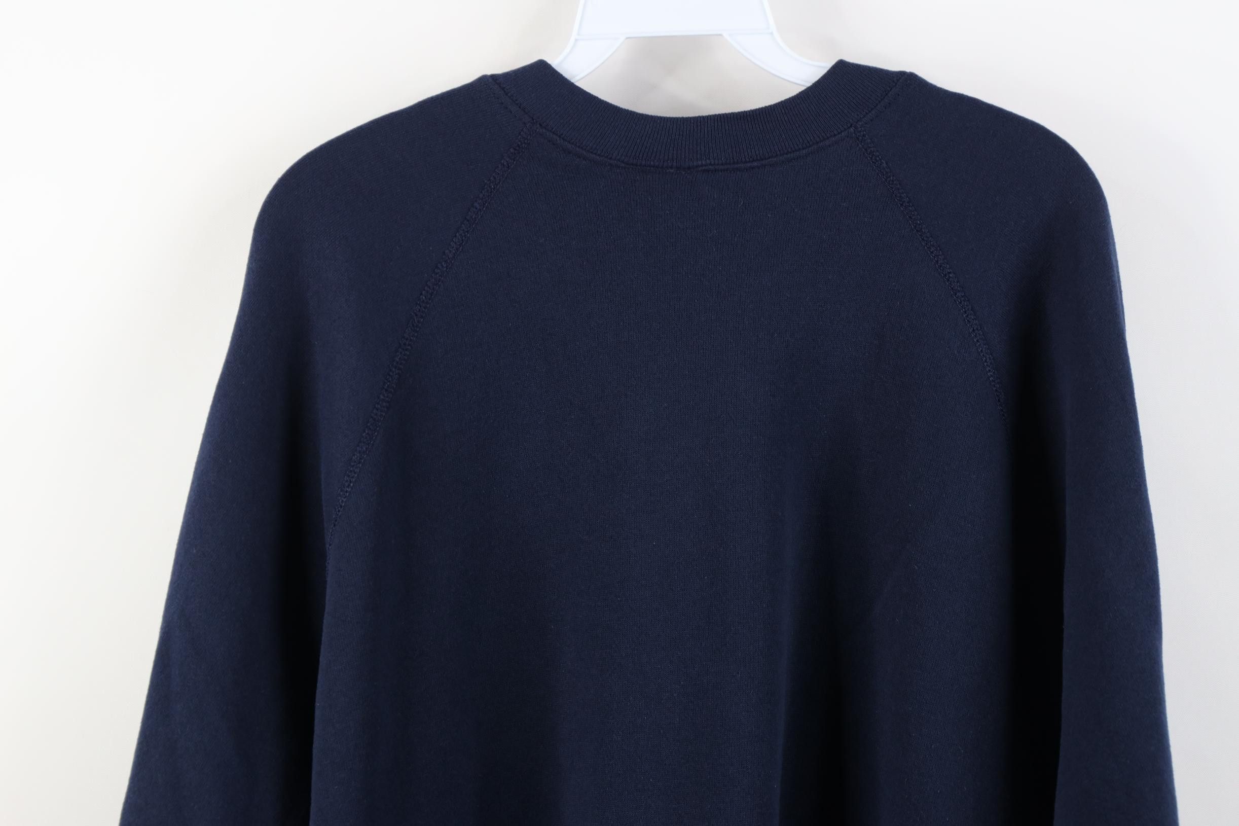 Vintage Vintage 90s Streetwear Raglan Crewneck Sweatshirt Blue USA Size XL / US 12-14 / IT 48-50 - 11 Thumbnail