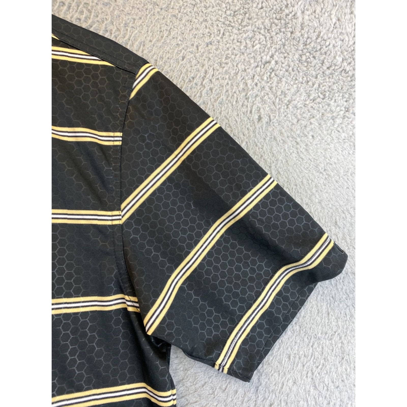 Cutter & Buck Cutter & Buck Polo Shirt Men's Country Club Short Sleeve Breathable Striped Sports Golf S Black Multicolor Shirt Mens Size US S / EU 44-46 / 1 - 3 Thumbnail