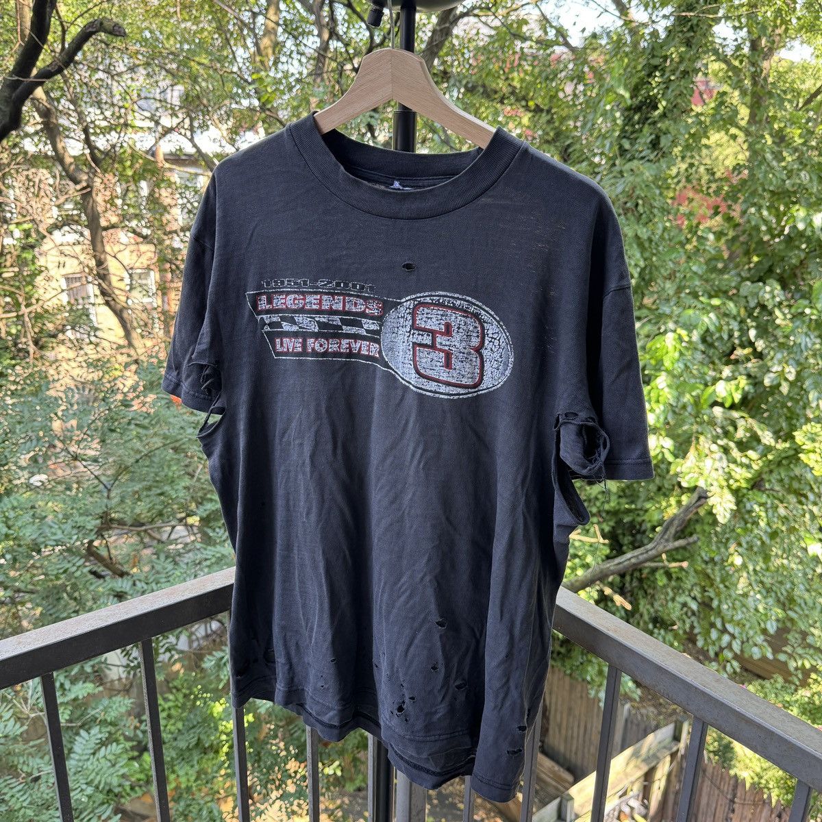 Vintage Thrashed Faded Distressed NASCAR Thin Tee ERD Grunge Chrome Size US L / EU 52-54 / 3 - 1 Thumbnail