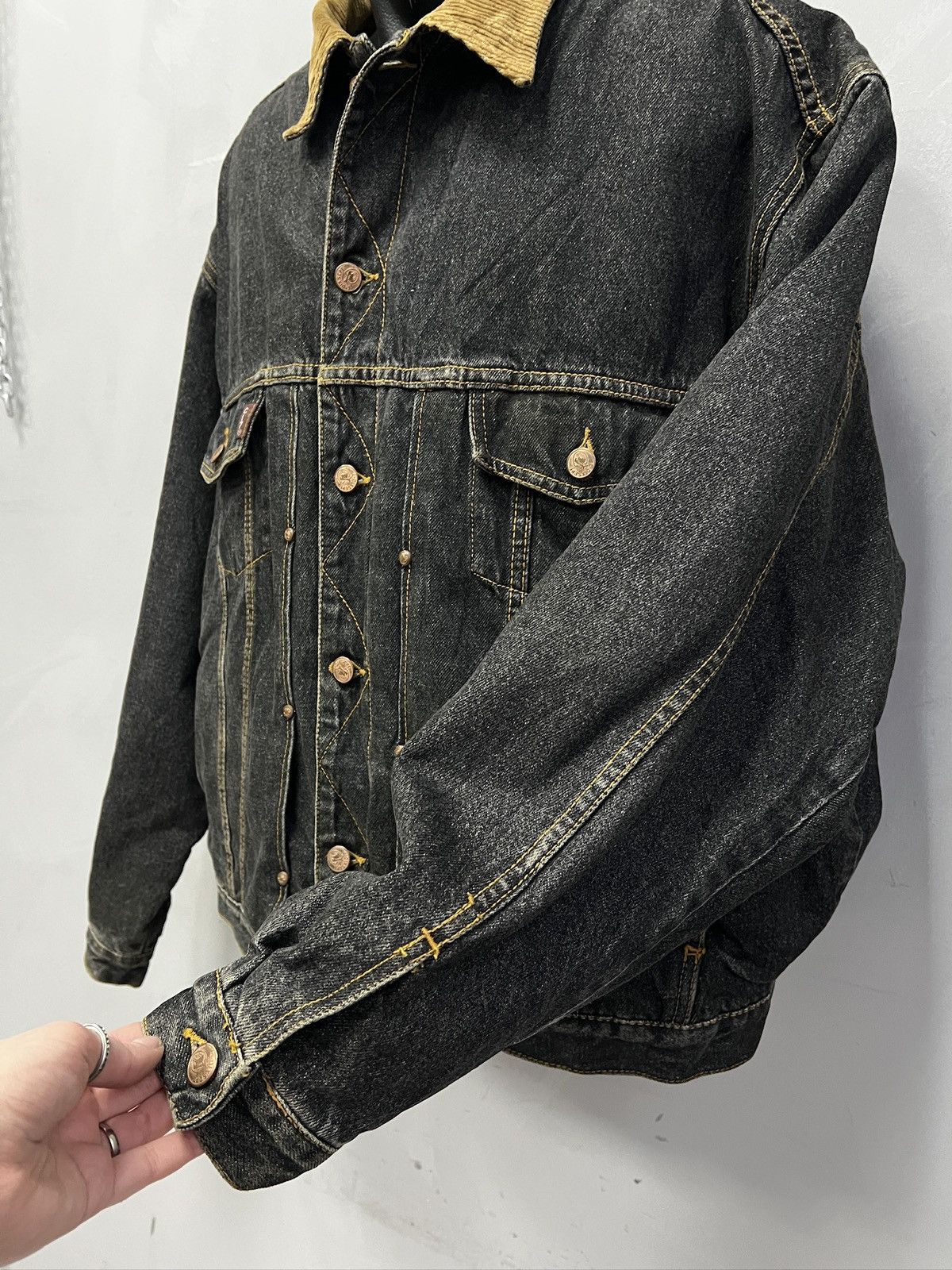 Levi's Levi’s style leather Denim Jeans Jacket 90s Distressed Y2k Size US L / EU 52-54 / 3 - 5 Thumbnail