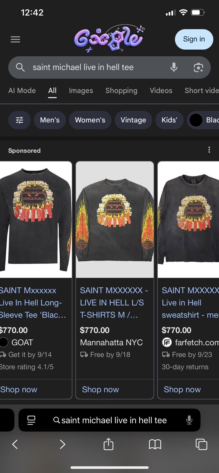 Saint Michael SAINT MICHAEL LIVE IN HELL LONG SLEEVE SZ L Size US L / EU 52-54 / 3 - 3 Thumbnail