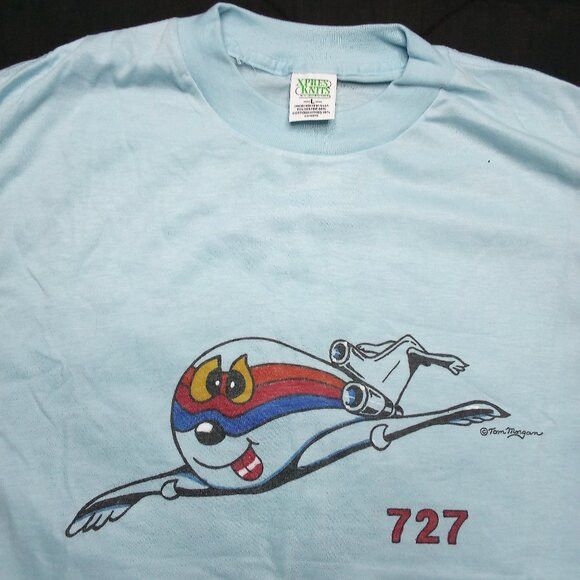 Vintage Deadstock Vintage 727 Jet Airplane Tom Morgan T-Shirt Size US L / EU 52-54 / 3 - 1 Thumbnail