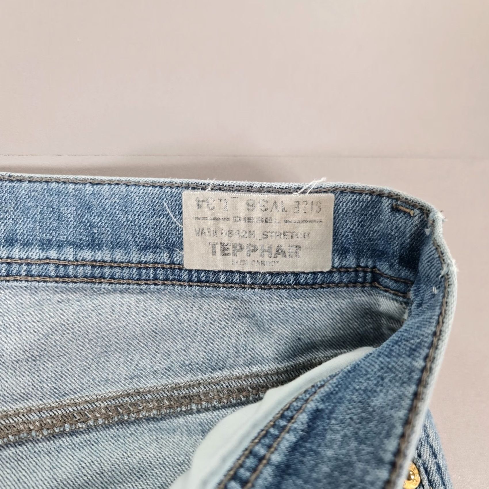 Diesel Diesel Jeans W36 L29 Tepphar Slim Stretch Denim 0982H Carrot Blue 5-Pocket Mens Regular Cotton Size US 36 / EU 52 - 5 Thumbnail
