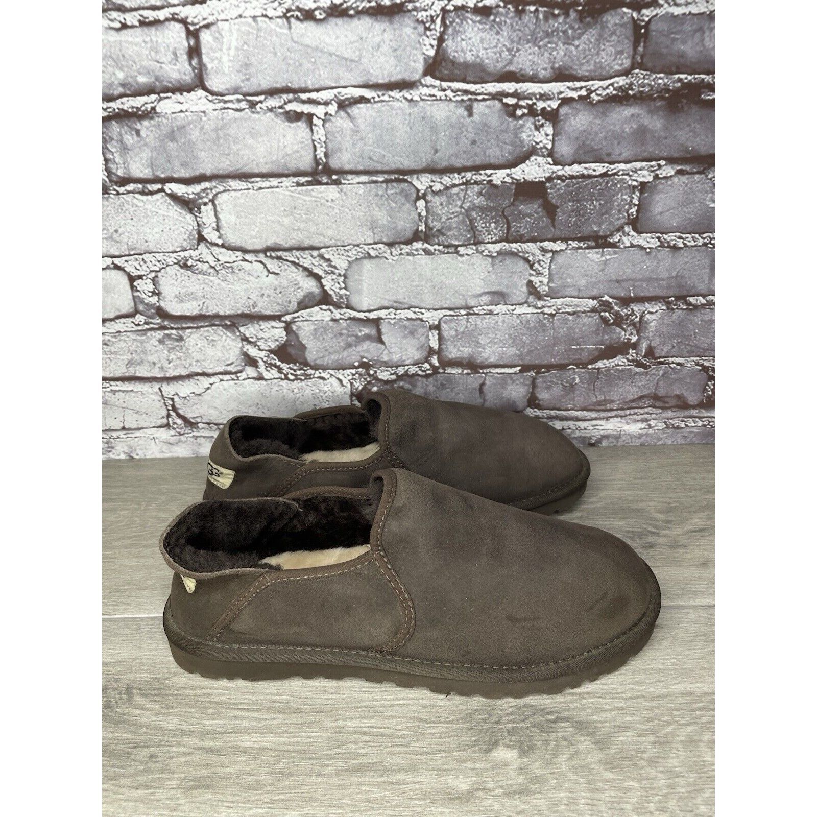 Ugg UGG Kenton Brown Suede Fur Collapsible Slippers Shoes Men Sz Size US 11 / EU 44 - 9 Thumbnail