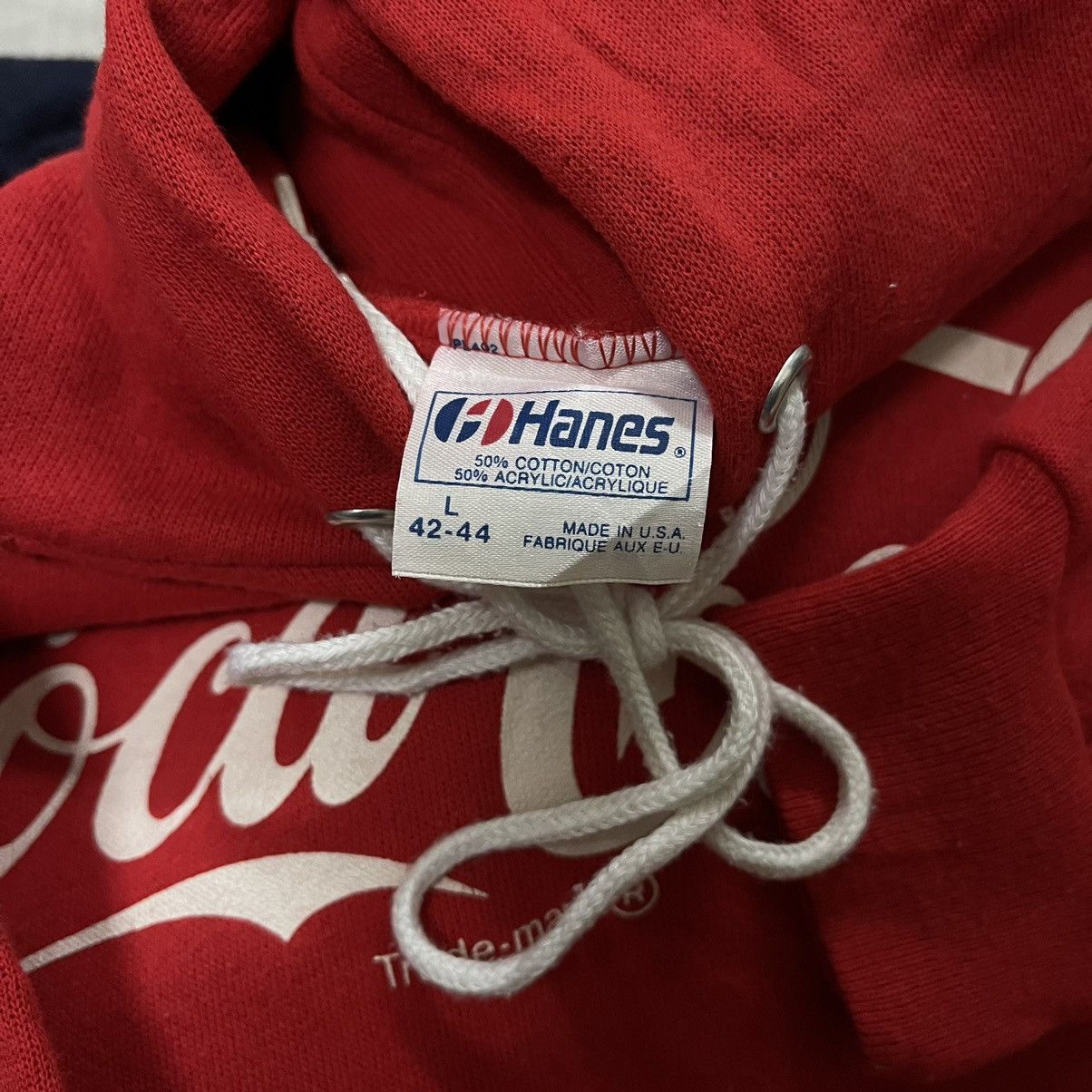 Coca Cola Vintage 80s Coca Cola Hoodie Pullover Spellout Size US L / EU 52-54 / 3 - 4 Thumbnail