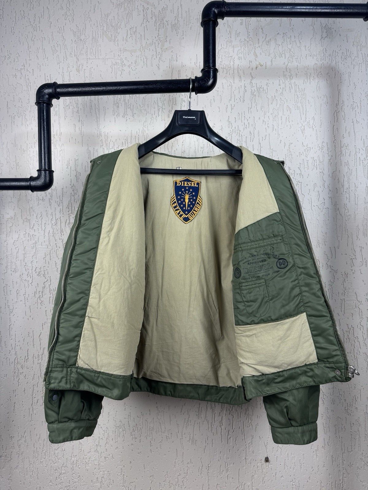 Diesel × Vintage Diesel State Guard Military Bomber Jacket Made In Italy Size US XL / EU 56 / 4 - 7 Thumbnail
