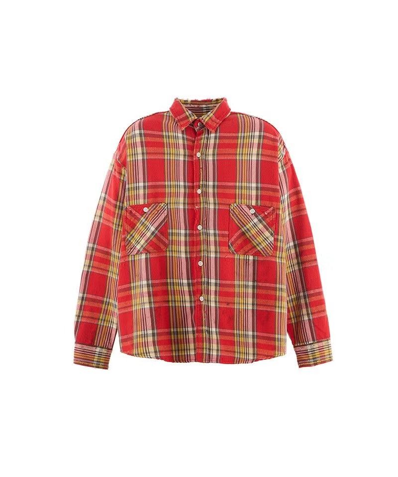 Saint Michael o1mle0326 Flannel Check Shirt in Red Size US S / EU 44-46 / 1 - 1 Preview