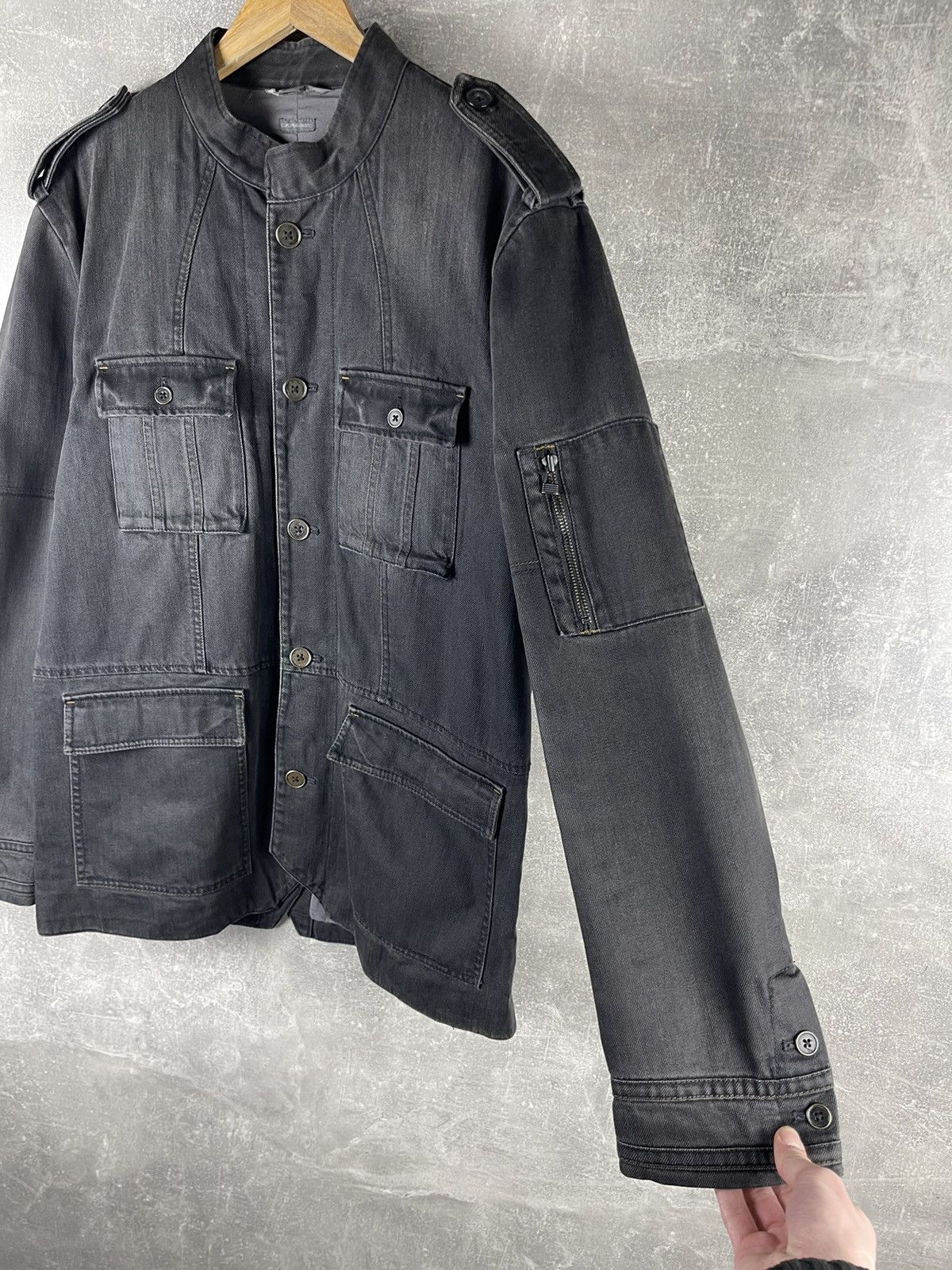 Emporio Armani Armani Exchange A|X Military Denim Jacket Black Size L Size US L / EU 52-54 / 3 - 4 Thumbnail