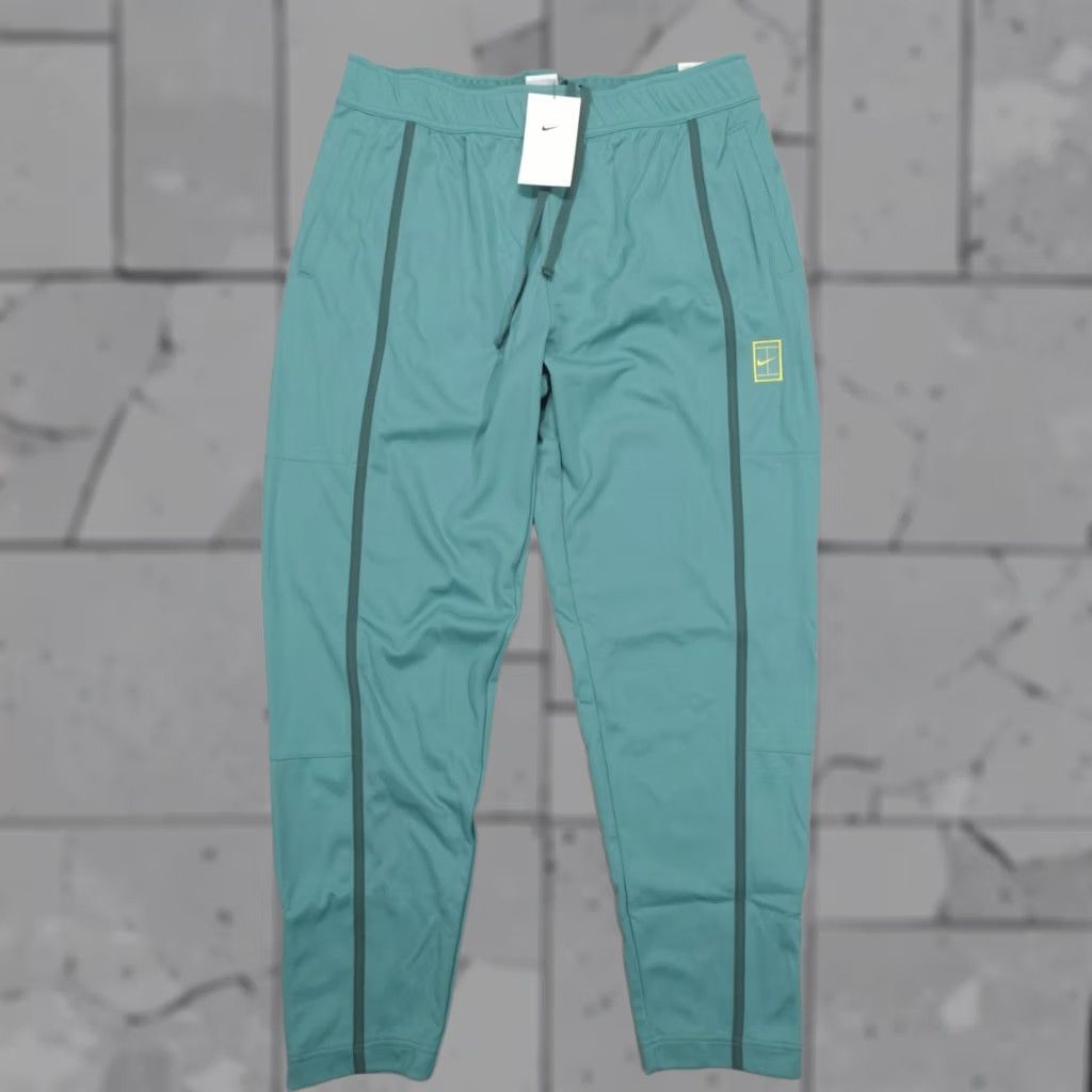 Nike Nike Court Wimbledon Heritage Tennis Pants Mens L Green Nike Dri-FIT Track Pants, Regular, Pockets, Quick Dry, 30 Inseam, Courtside Athleticwear Size US 33 - 1 Thumbnail