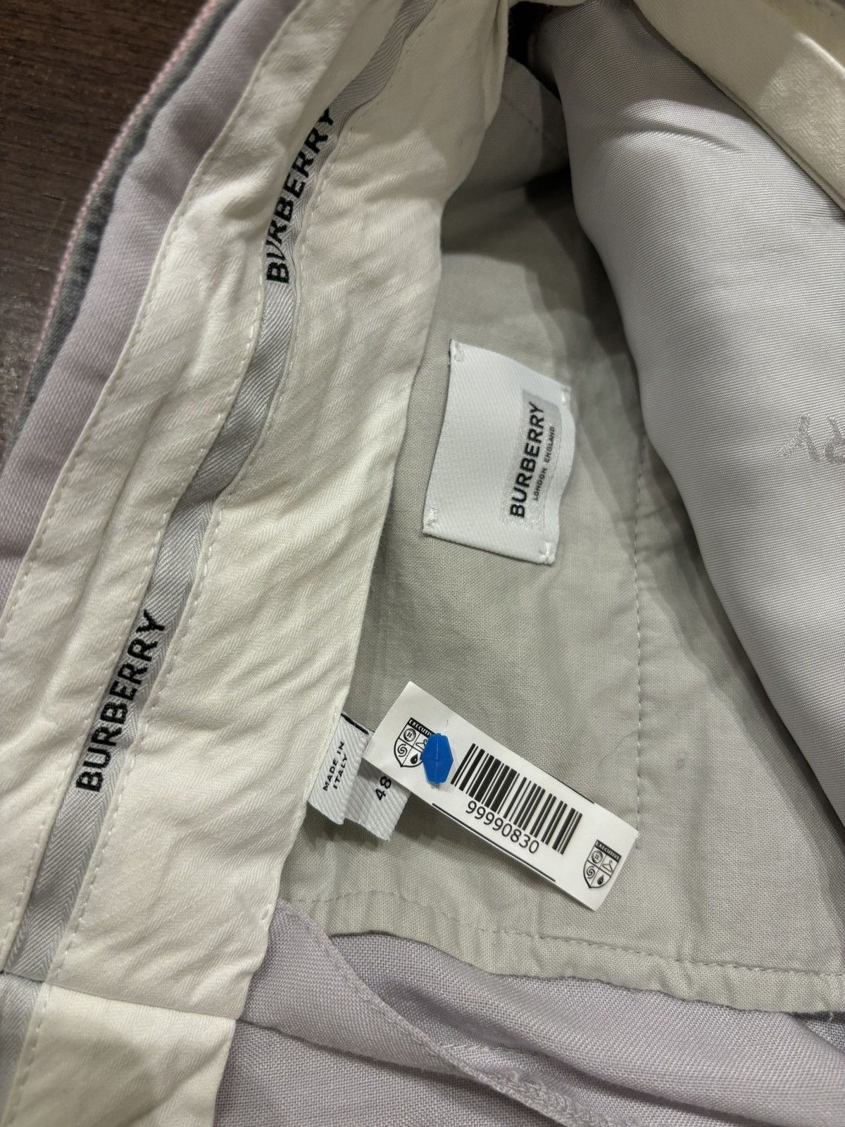 Burberry Burberry Men’s Light Pebble Grey Striped Skirt Pant Size US 31 - 3 Thumbnail