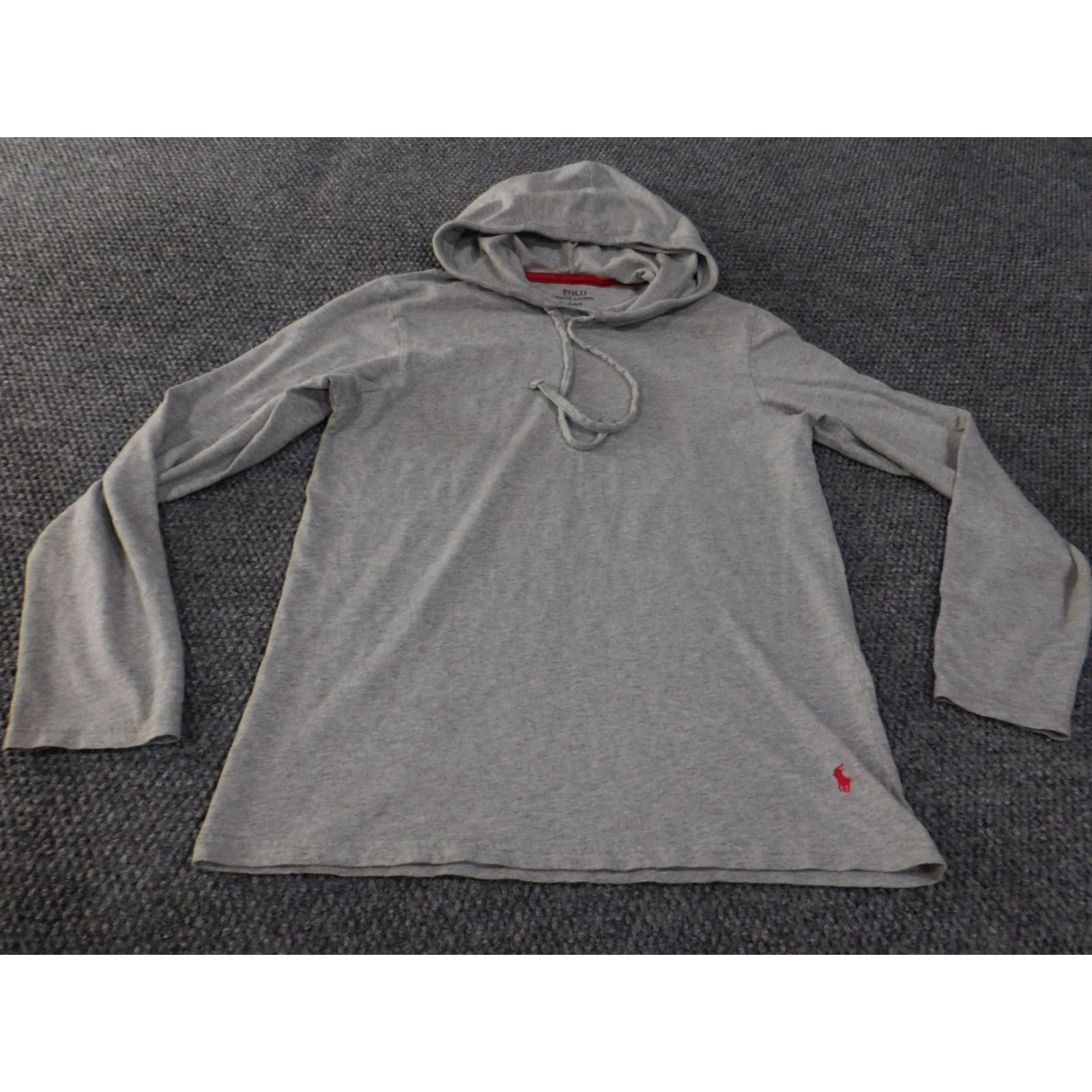 Polo Ralph Lauren Polo Ralph Lauren Hoodie Shirt Mens Small Gray Long Sleeve Lightweight Hooded Pullover Size US S / EU 44-46 / 1 - 2 Thumbnail