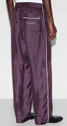 Gucci o1loc1c0226 817656 Printed Panama Silk Trouser in Purple Size US 28 / EU 44 - 5 Thumbnail