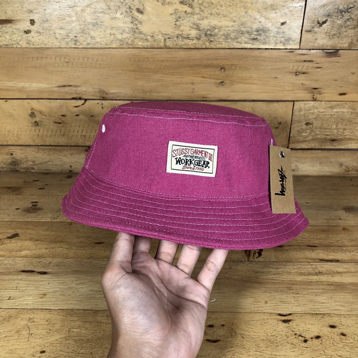 Stussy × Vintage Stussy Canvas Workgear Bucket Size ONE SIZE - 1 Thumbnail