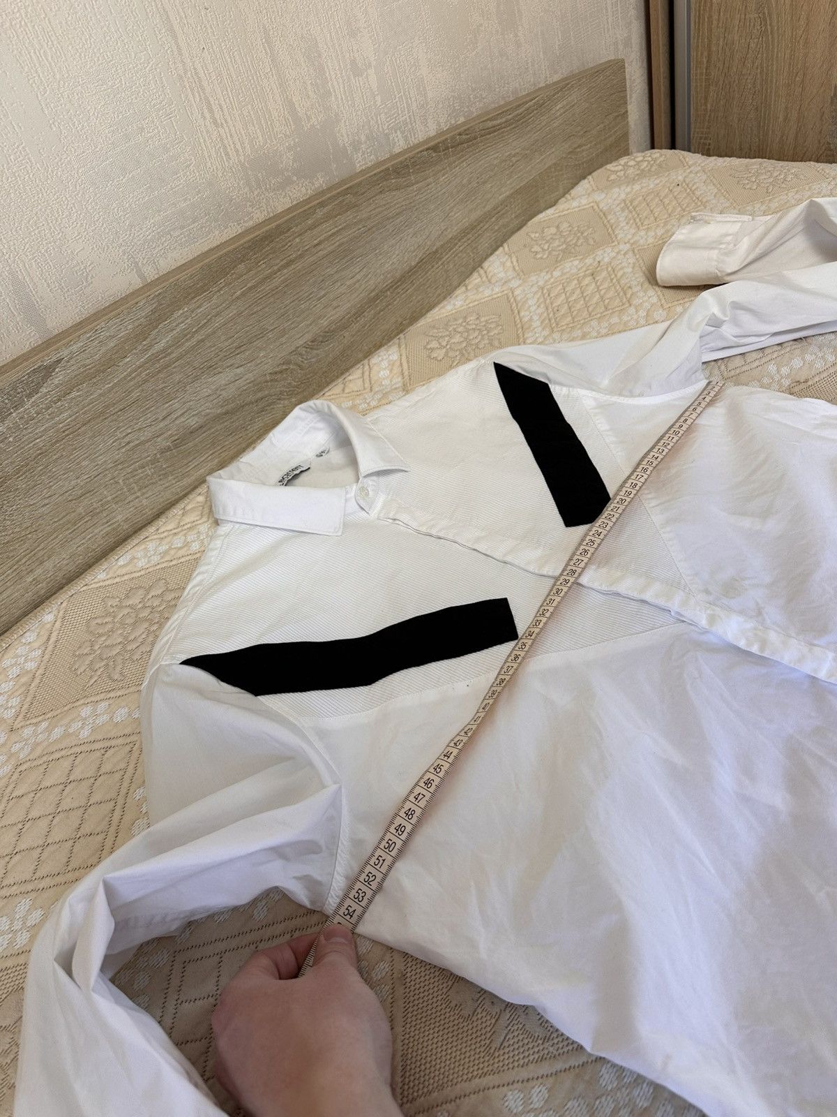 Neil Barrett 🔥 Neil Barrett Contrast Detail Striped Button Up Slim Shirt Size US L / EU 52-54 / 3 - 10 Thumbnail