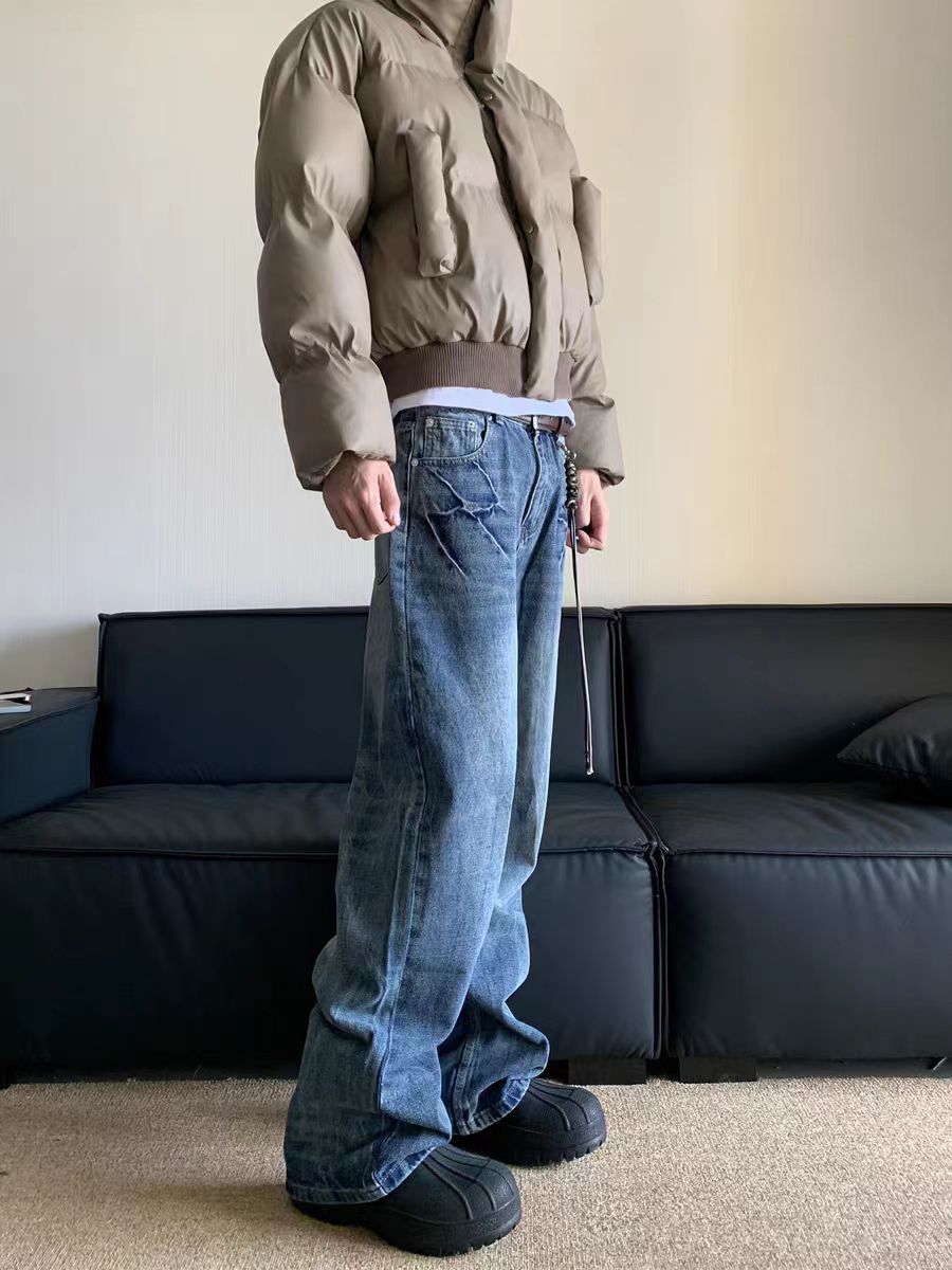 Japanese Brand × Jean Street Hip Hop Washed Straight Leg Micro Flare Jeans Size US 30 / EU 46 - 3 Thumbnail