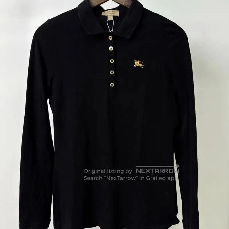 Burberry Burberry Women's Black Long Sleeve Polo. Size M / US 6-8 / IT 42-44 - 1 Thumbnail
