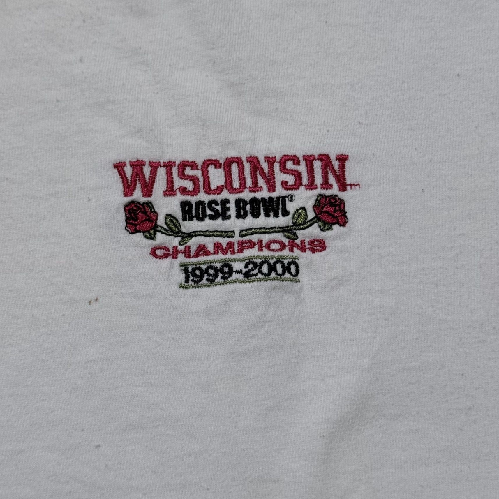 Delta VINTAGE Wisconsin Rose Bowl Delta T-Shirt Long Sleeve XL Men Pink 1990s 1999-2000 Rose Bowl Champion Size US XL / EU 56 / 4 - 3 Thumbnail
