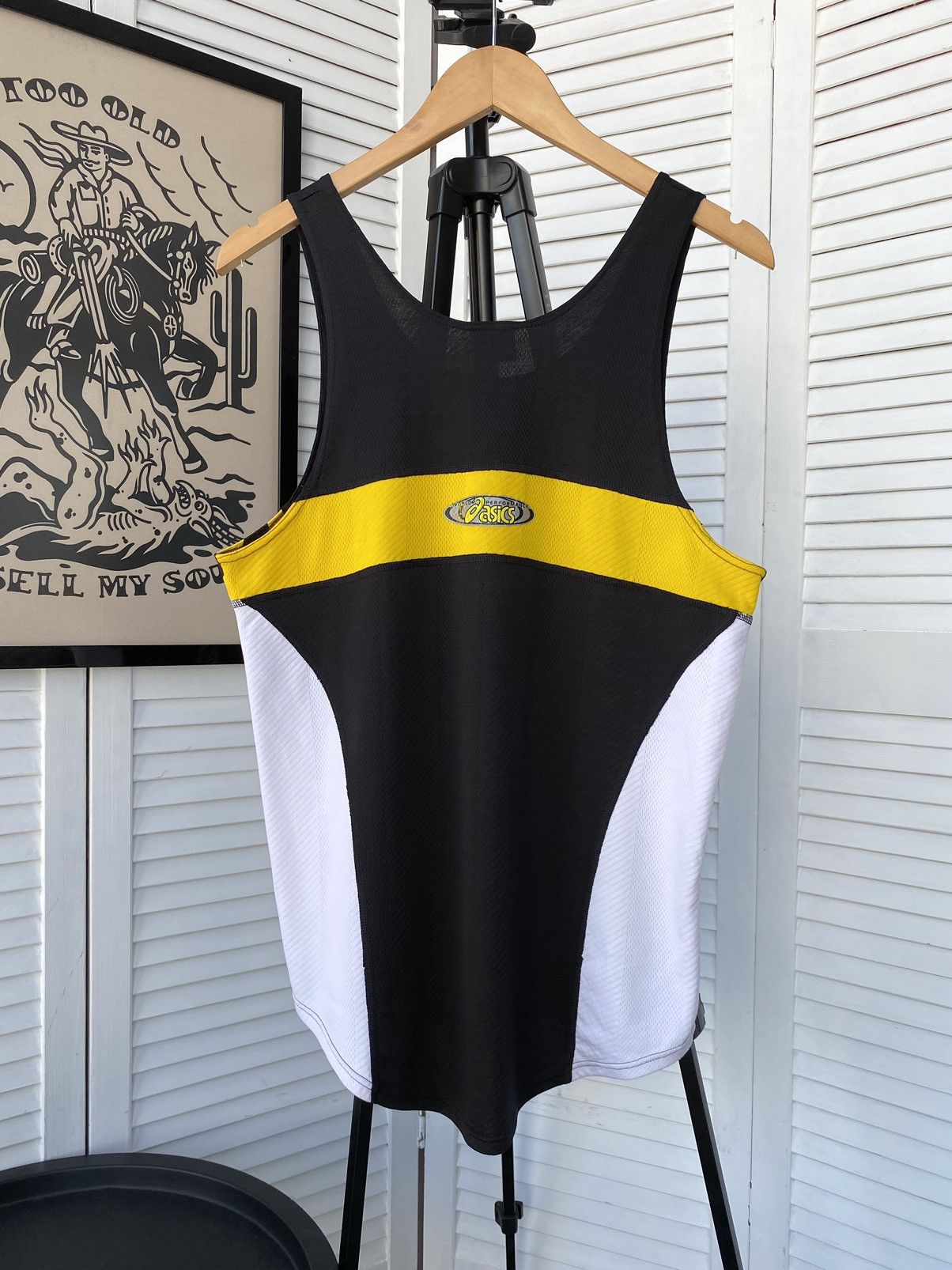 Asics × Onitsuka Tiger × Vintage Vintage Asics Duo Tech Tiger Tank Top Yellow Size US M / EU 48-50 / 2 - 2 Thumbnail