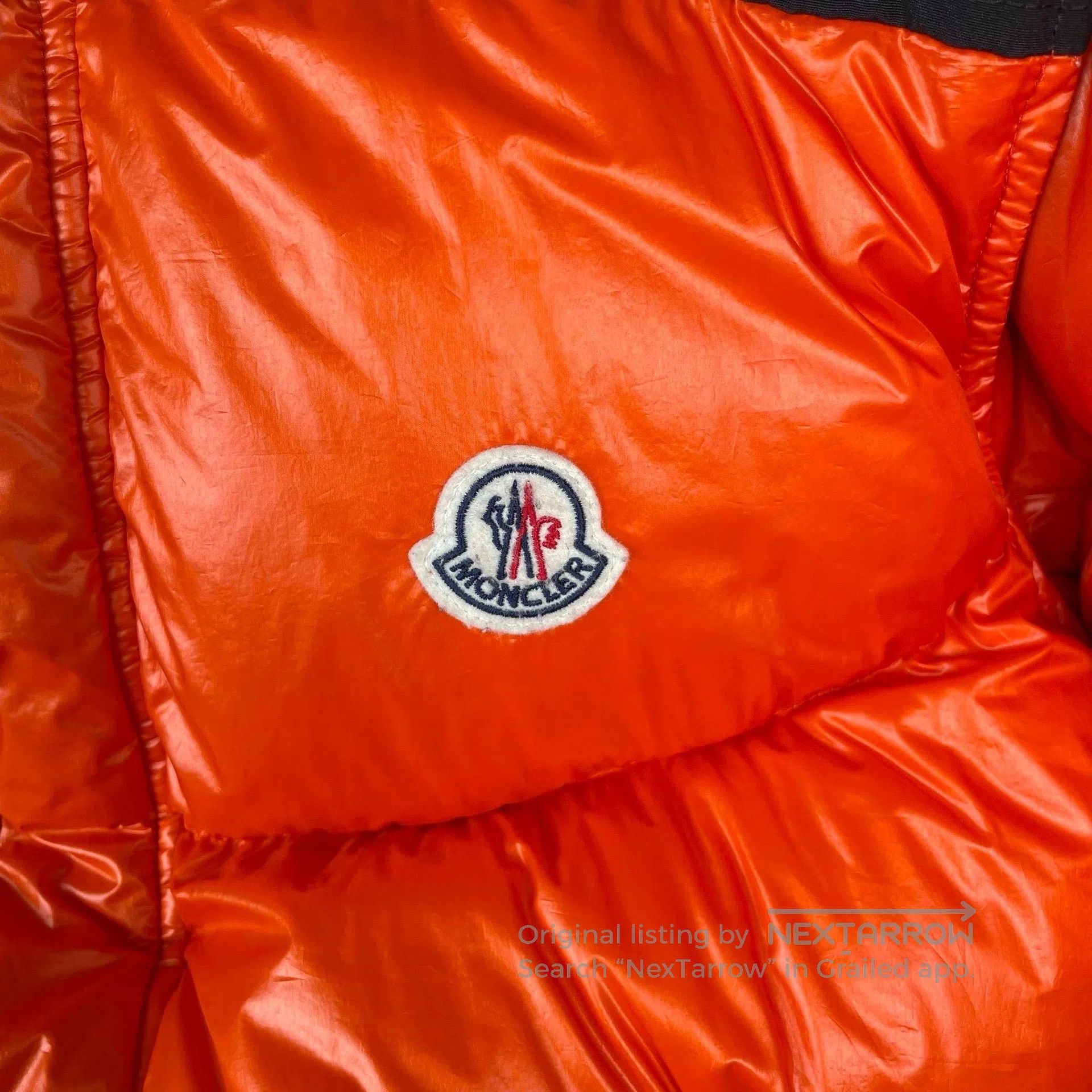 Moncler Moncler Orange Patchwork Chest Logo Two-Way Vest Down Jack Size US M / EU 48-50 / 2 - 7 Thumbnail