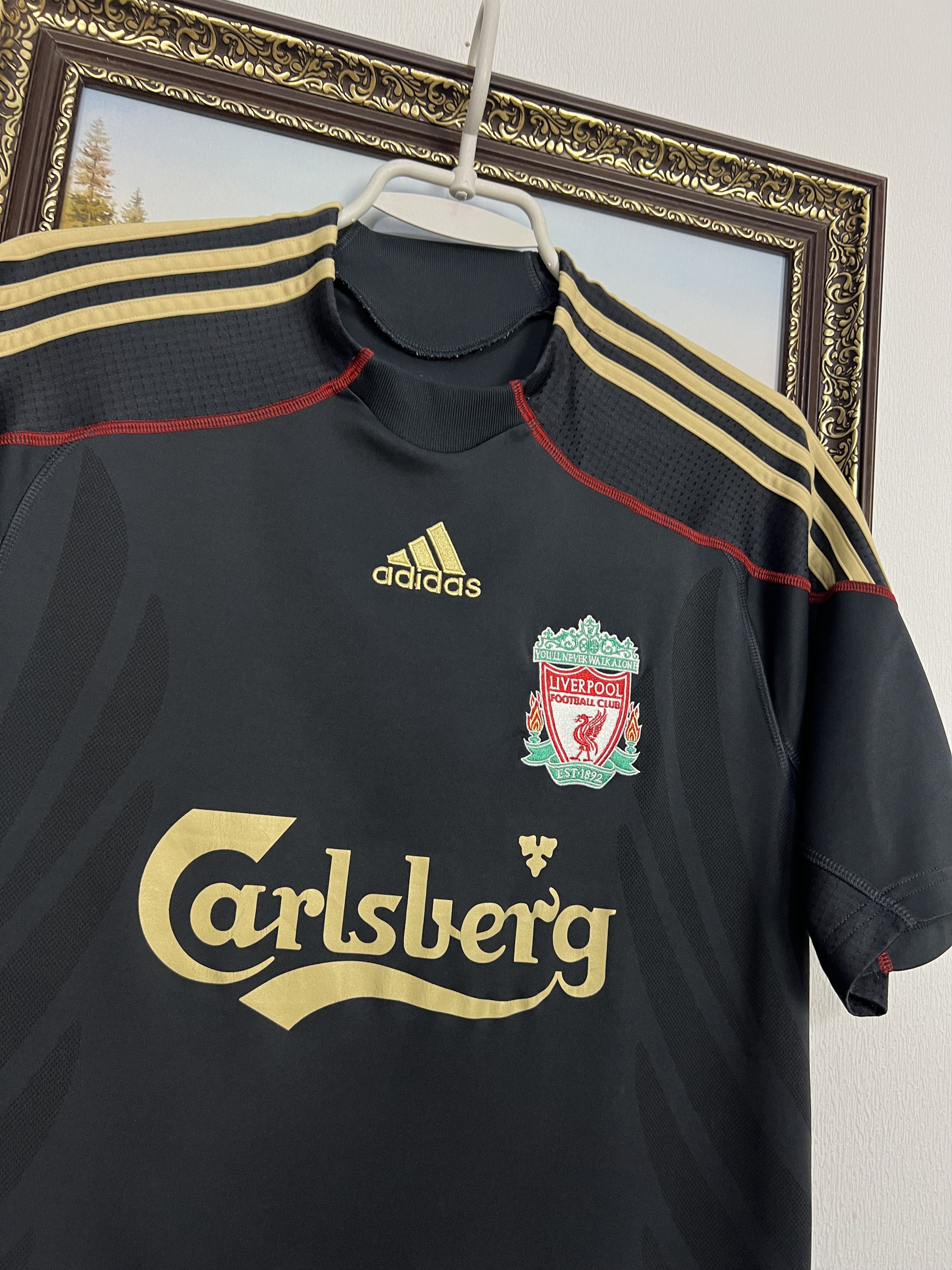 Adidas Liverpool Away football shirt 2009 Soccer Jersey Trikot Rare Size US S / EU 44-46 / 1 - 3 Thumbnail