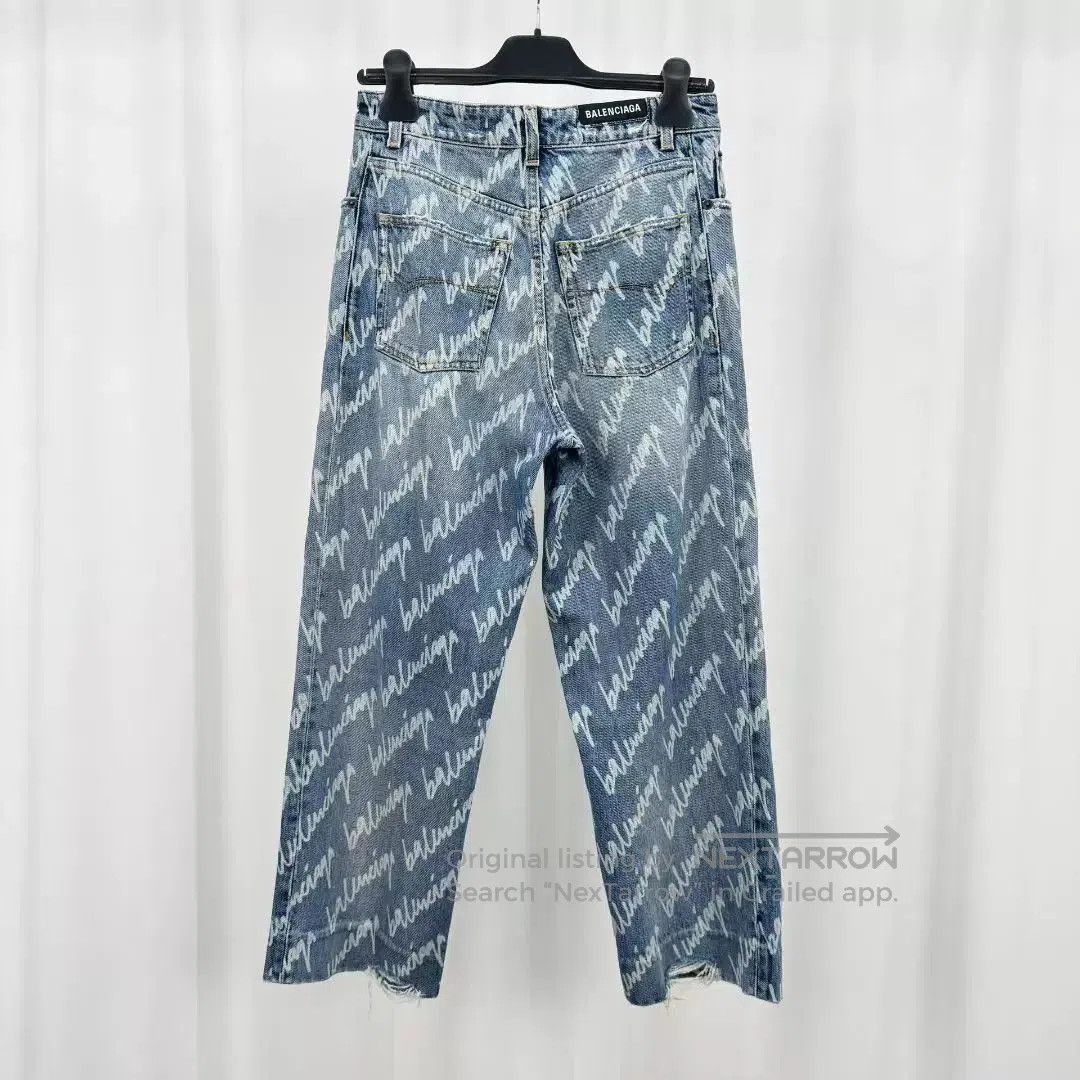Balenciaga balenciaga signature print denim pants. Size 25" / US 0 / IT 36 - 2 Thumbnail