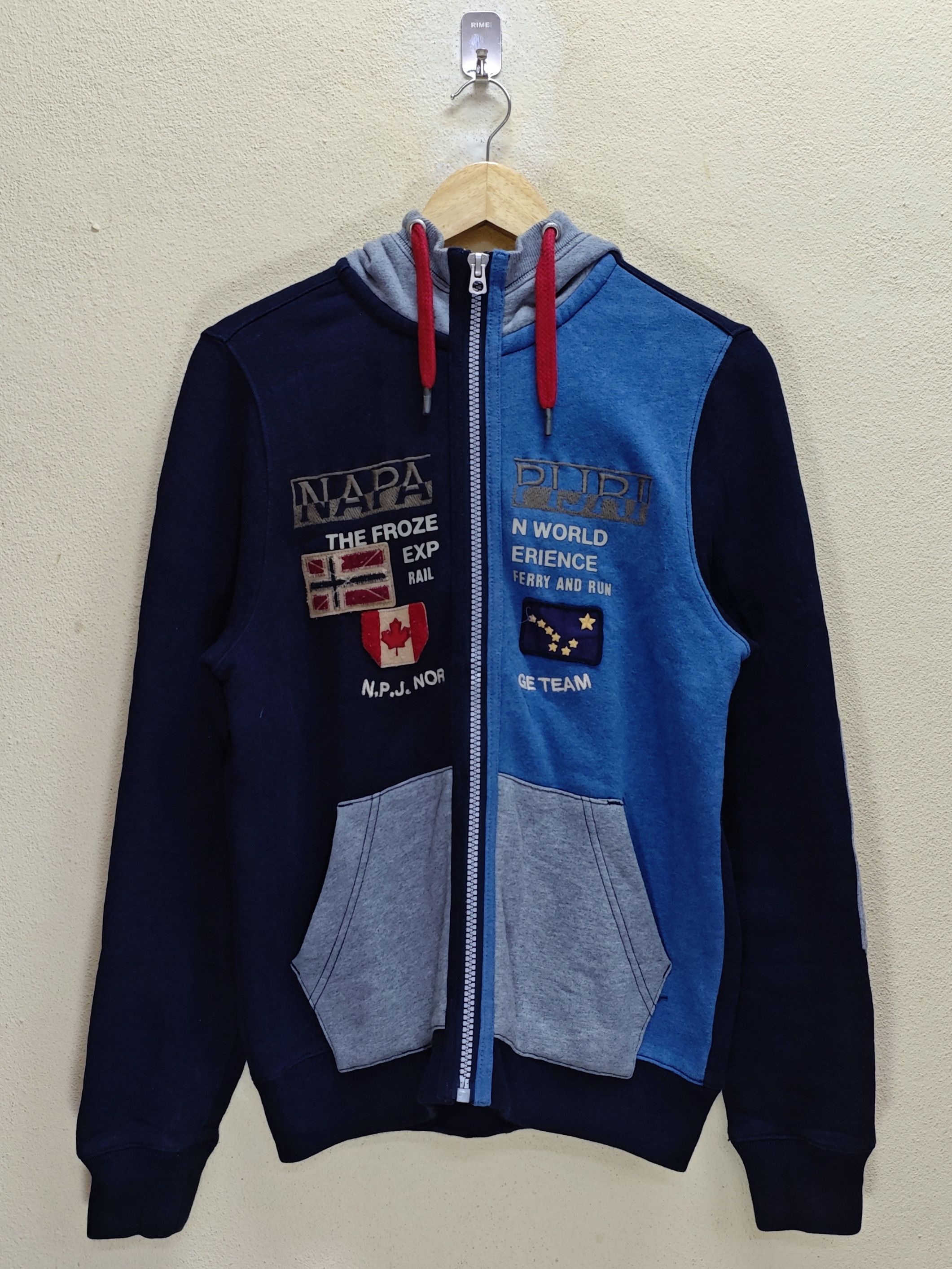 Napapijri NAPAPIJRI Norge Team Colorblock Embroidered Zip Up Hoodie Size US M / EU 48-50 / 2 - 1 Thumbnail