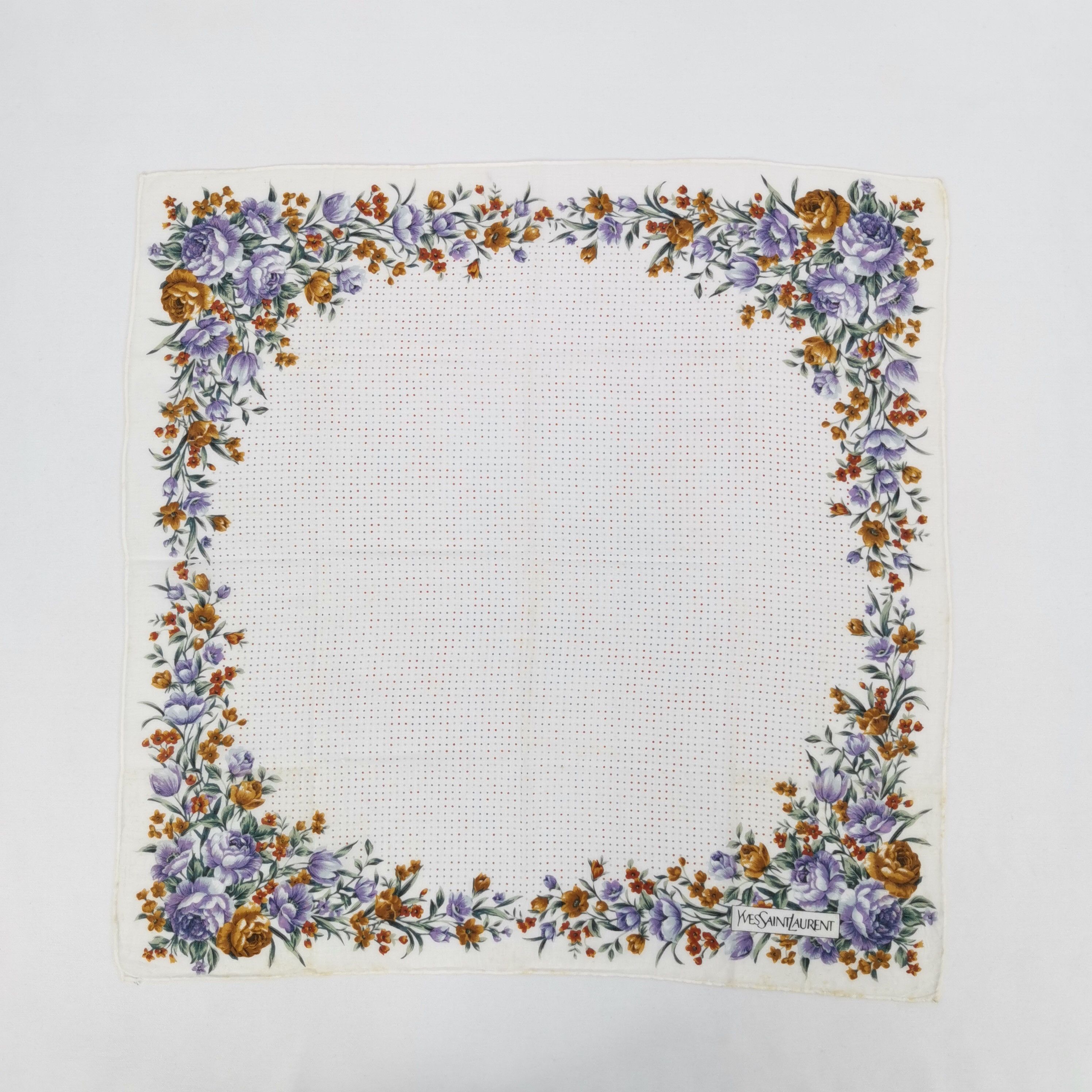 Yves Saint Laurent Vintage Yves Saint Laurent Handkerchief YSL Pocket Square Size ONE SIZE - 2 Thumbnail