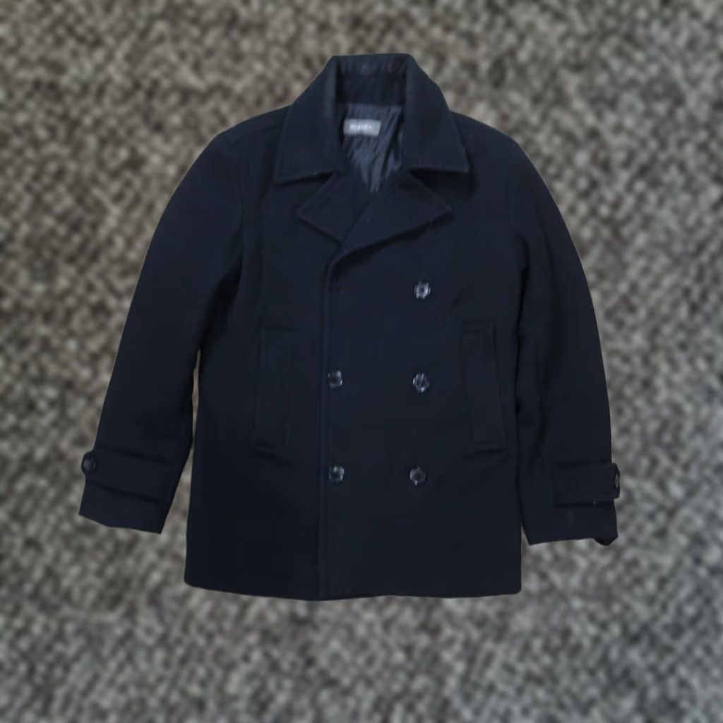 Merona Merona Wool Blend Peacoat Button Front Men's Small Double Breasted Coat Coat Size US S / EU 44-46 / 1 - 1 Thumbnail