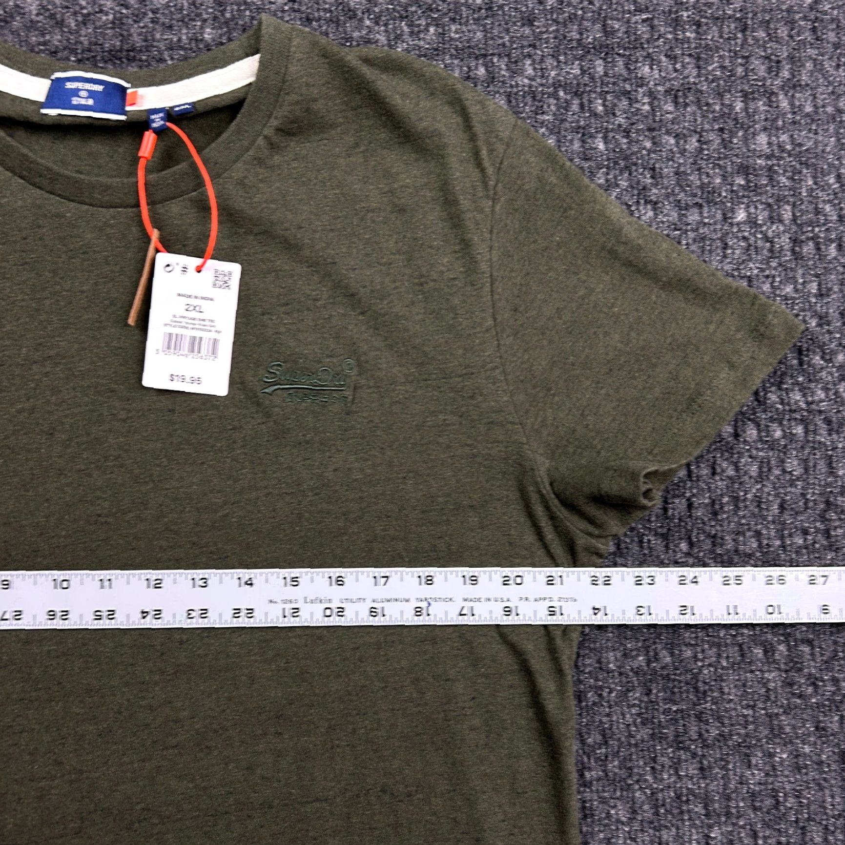 Superdry VINTAGE Superdry Shirt Womens 2XL Green Crew Neck Short Sleeve Cotton Basic Emb NEW FAST SHIP M1010222A Size XXL / US 16-18 / IT 52-54 - 6 Thumbnail