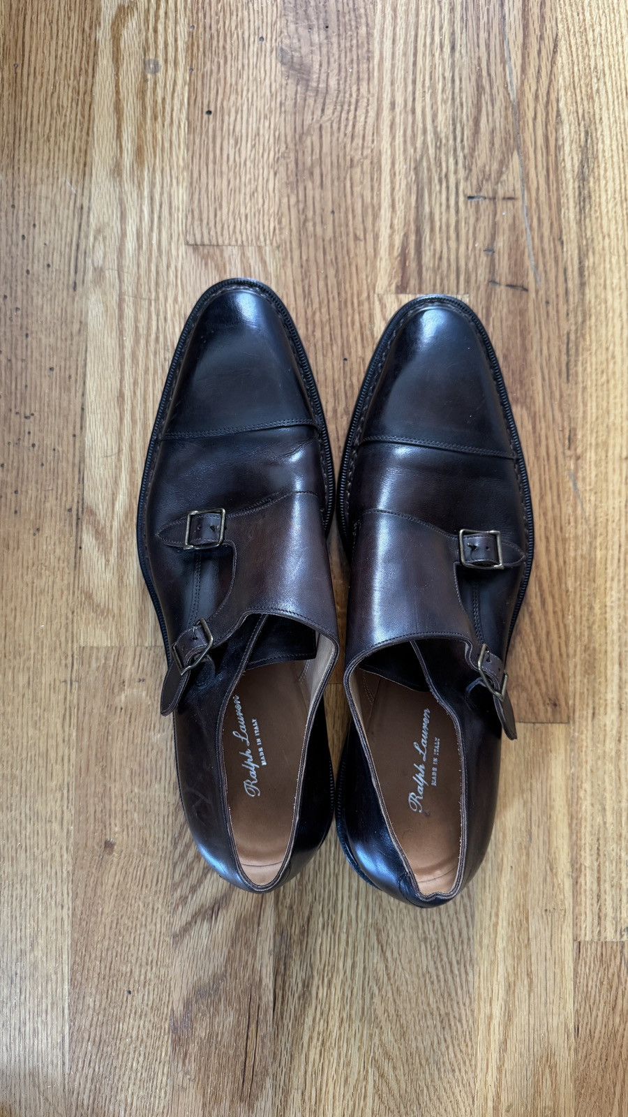 Ralph Lauren Purple Label Ralph Lauren Purple Label Double Monk Leather Shoes 11.5 Size US 11.5 / EU 44-45 - 6 Thumbnail